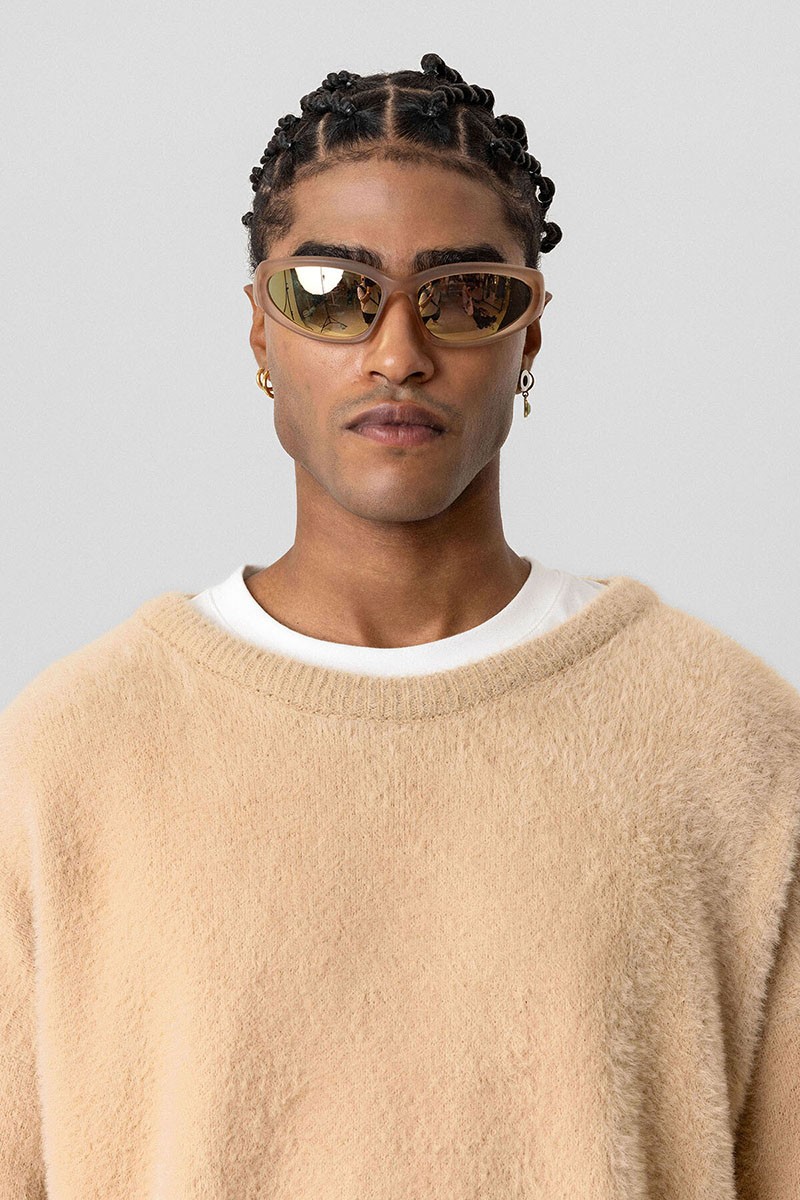 OVERSIZE PLUSH KNITWEAR-BEIGE