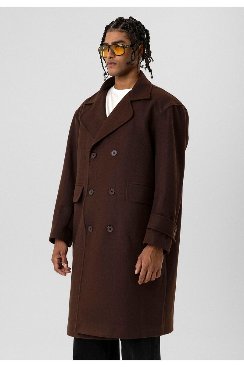 OVERSIZE COAT BROWN