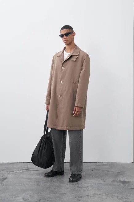 Mink Oversize Trench Coat Brown