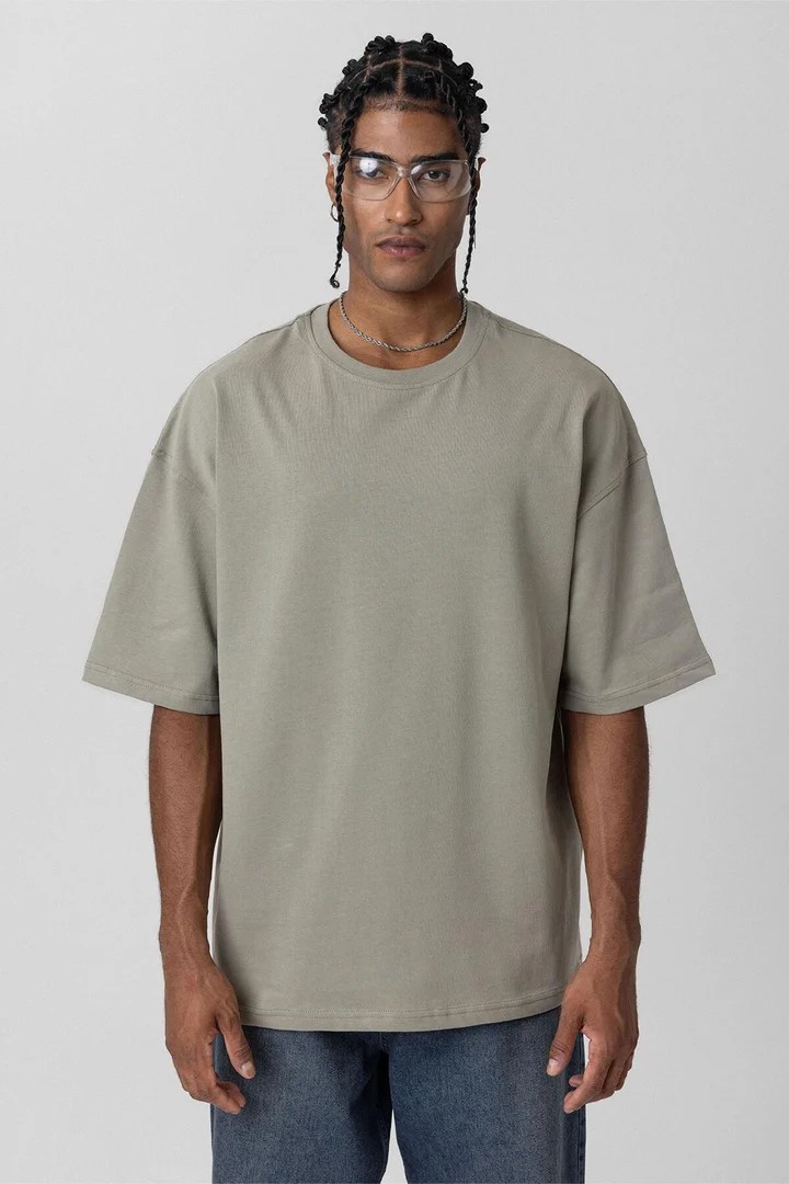 Basic Oversize T-Shirt Khaki