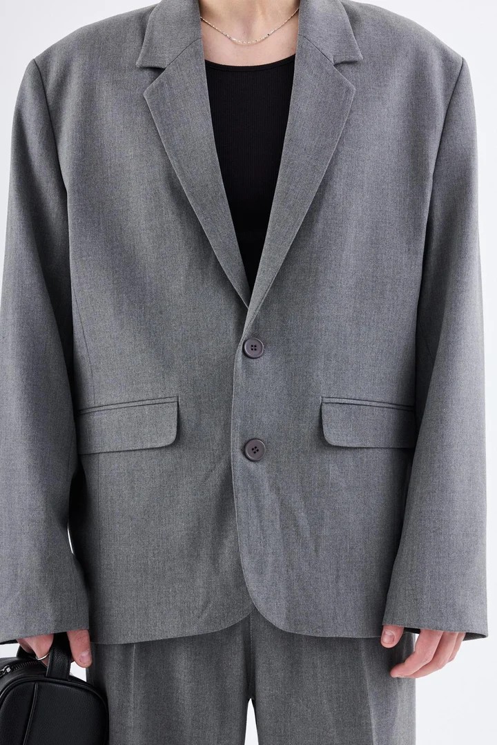 Classic Oversize Suit Gray