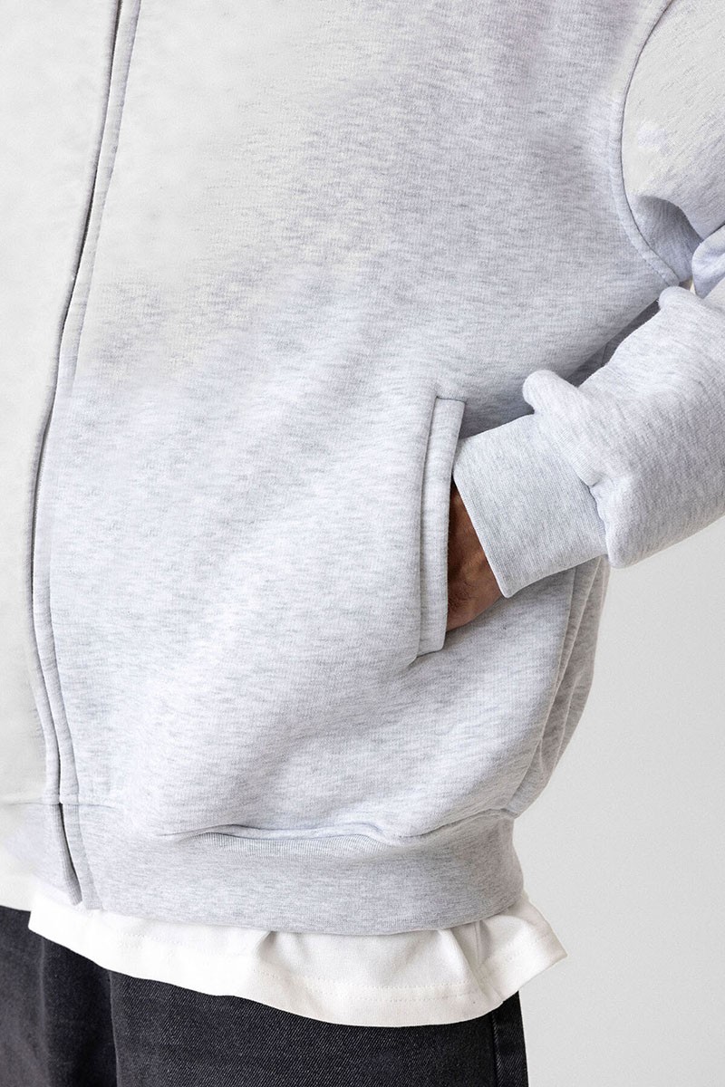 BASIC ZIPPERED OVERSIZE SWEATSHIRT KARMELANGE