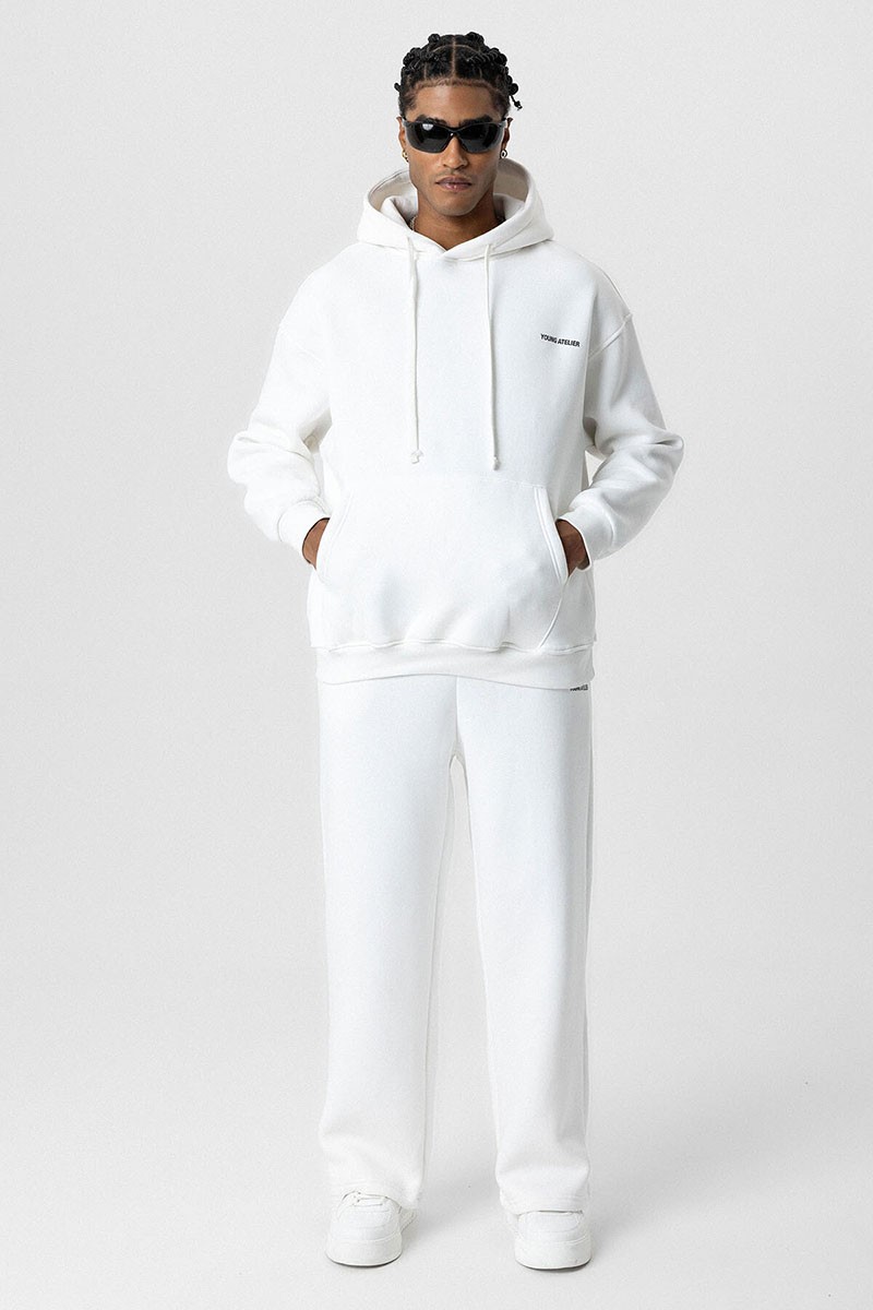 YOUNG ATELIER PRINTED OVERSIZE TRACKSUIT ECRU