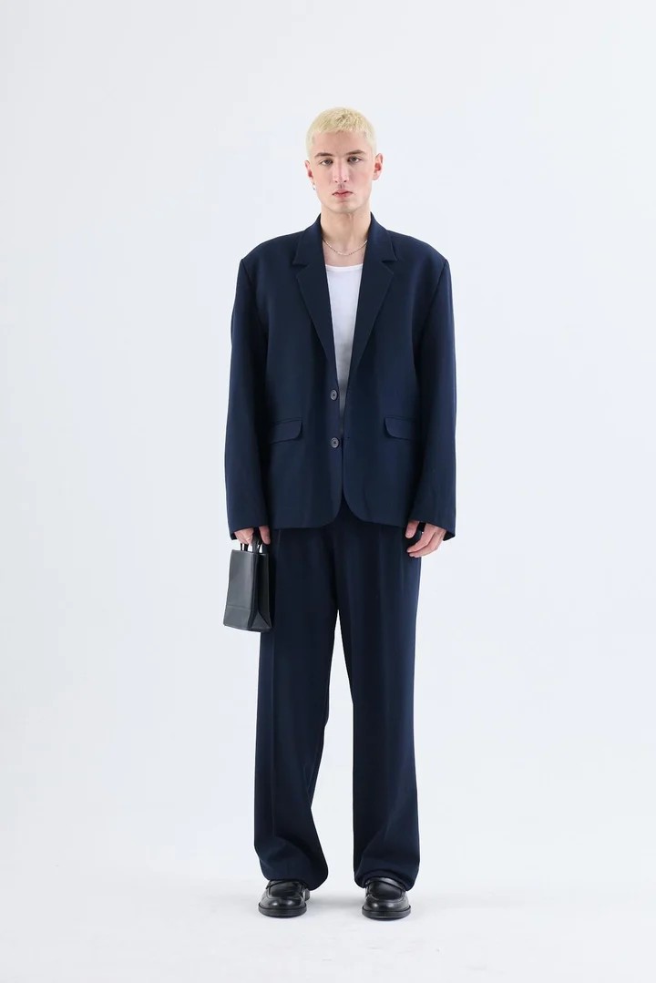 Classic Oversize Suit Navy Blue