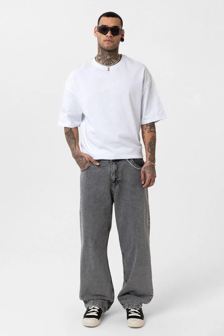 Baggy Fit Jeans Dark Grey