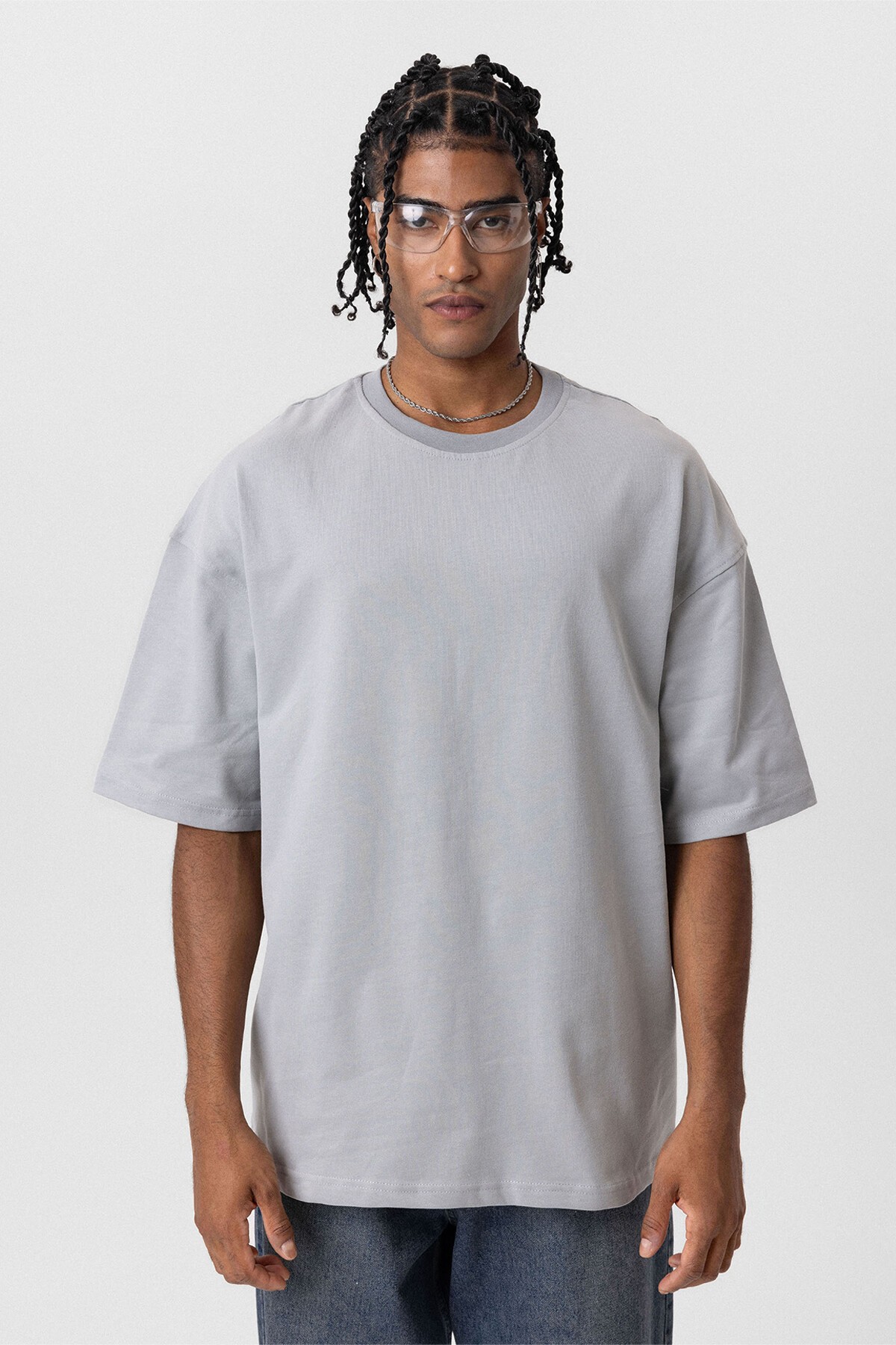 BASIC OVERSIZE T-SHIRT-GREY