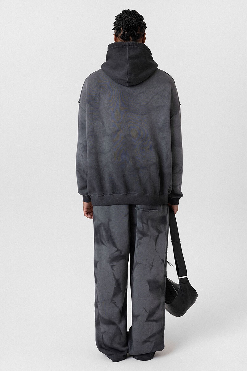 COLOR TRANSITION WASHABLE OVERSIZE TRACKSUIT BLACK