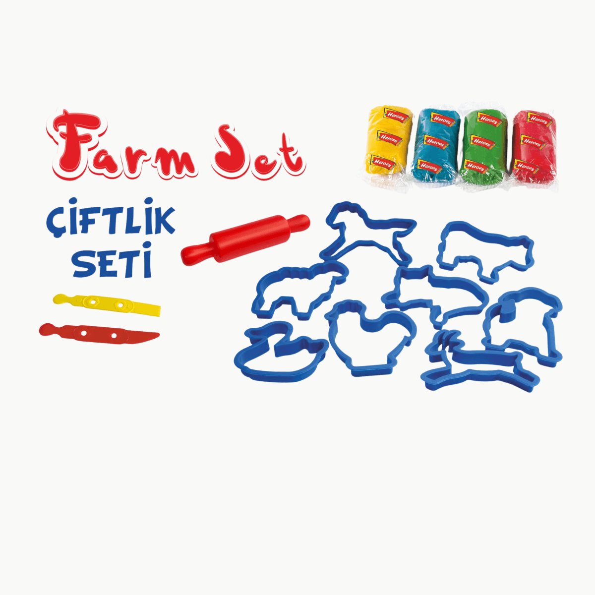 Farm Set Kutulu Oyun Hamuru Seti