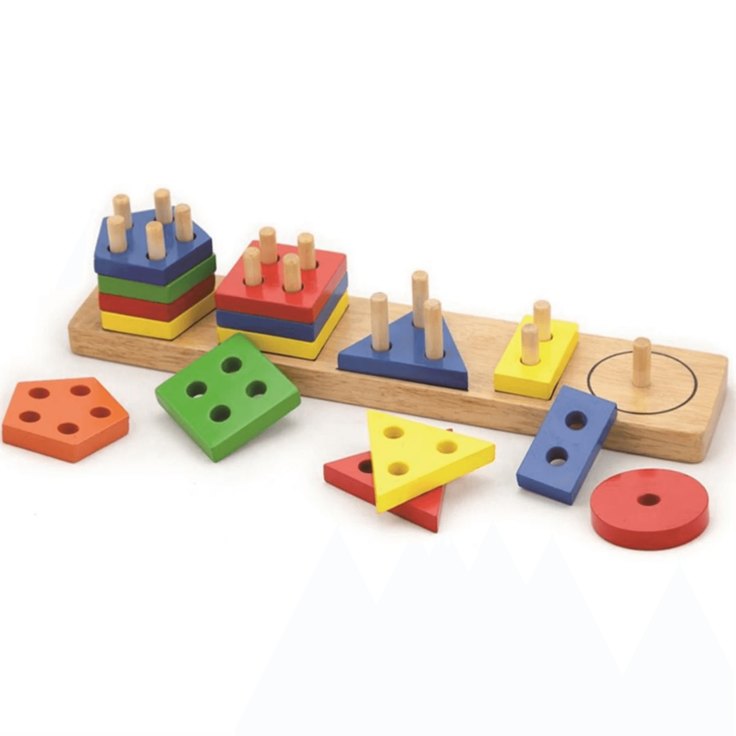 4'Lü Ahşap Bul Tak Geometrik Şekiller