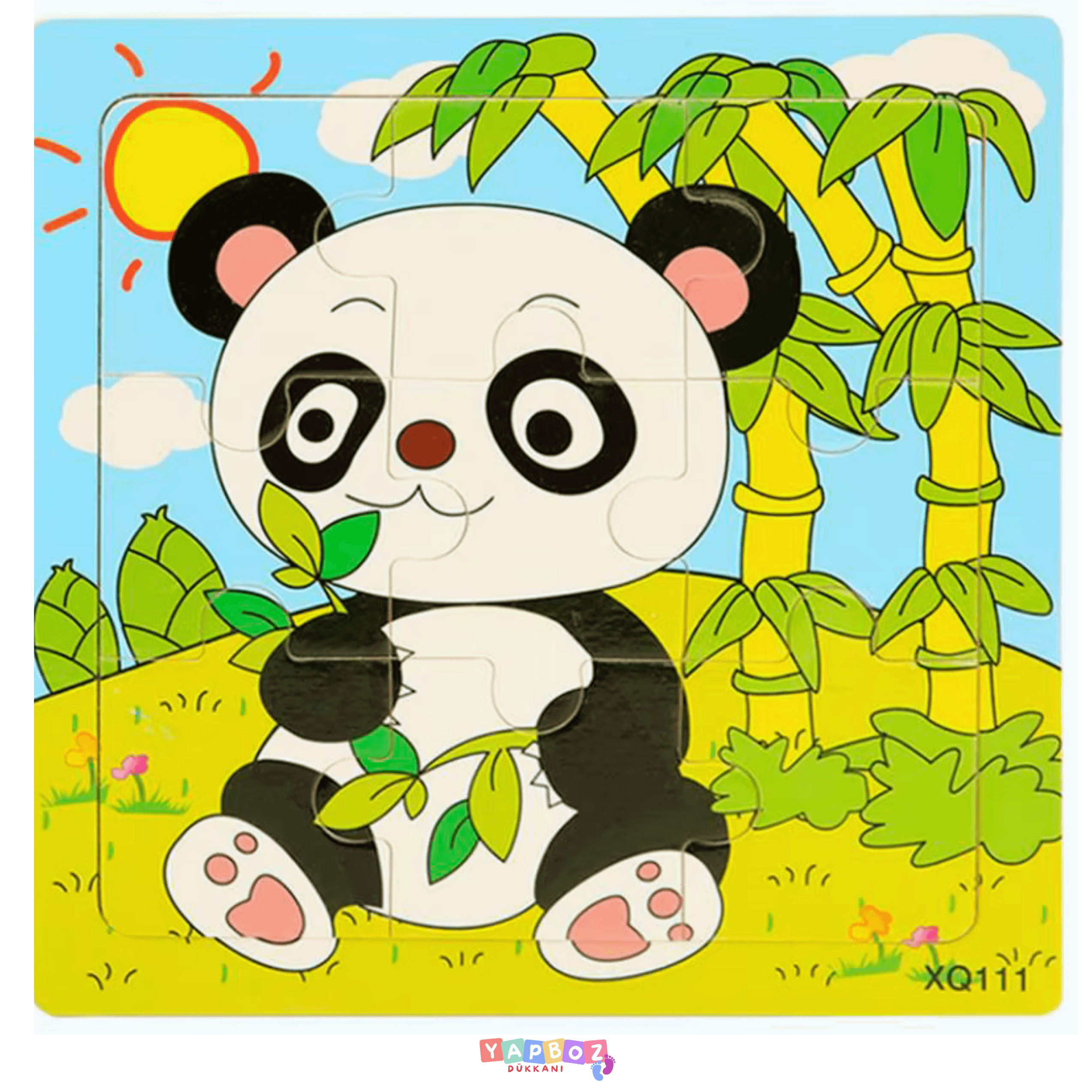 Panda Desenli Montessori Ahşap Yapboz