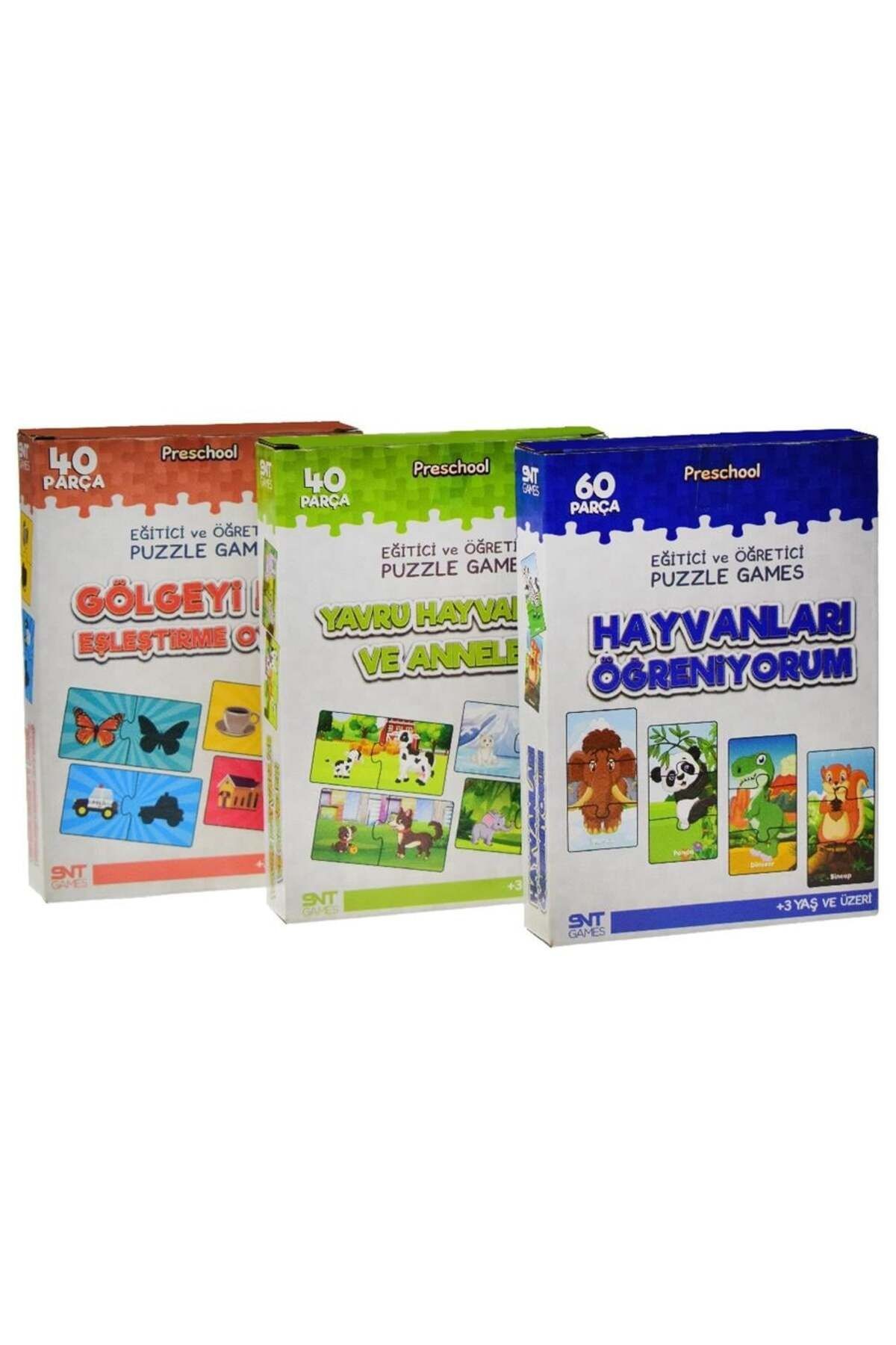 3'Lü Eğitici Bul-Tak Oyun Serisi 3. Eğitici ve Öğretici Puzzle Boyama Kitabı Hediyeli