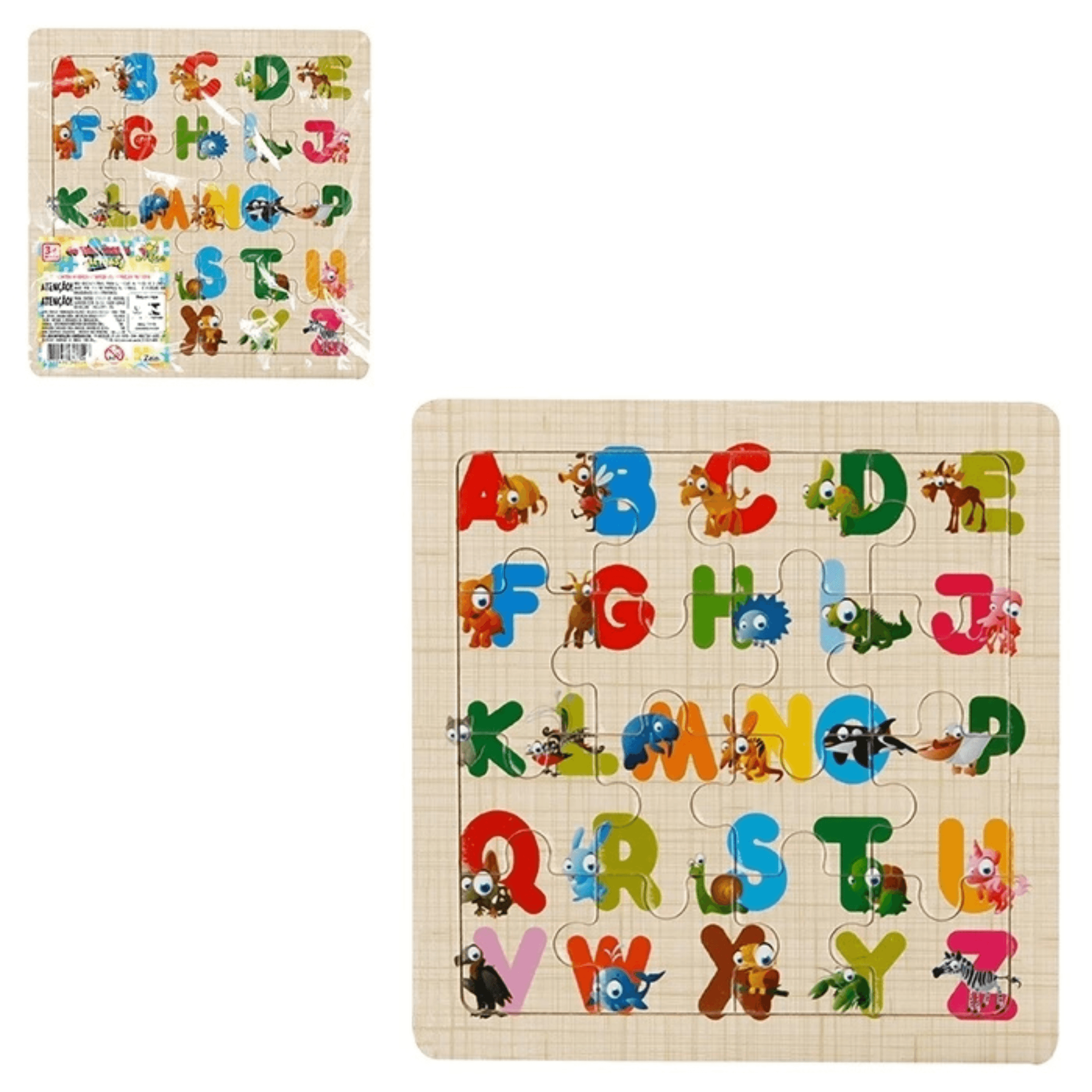 Alfabe Desenli Montessori Ahşap Yapboz
