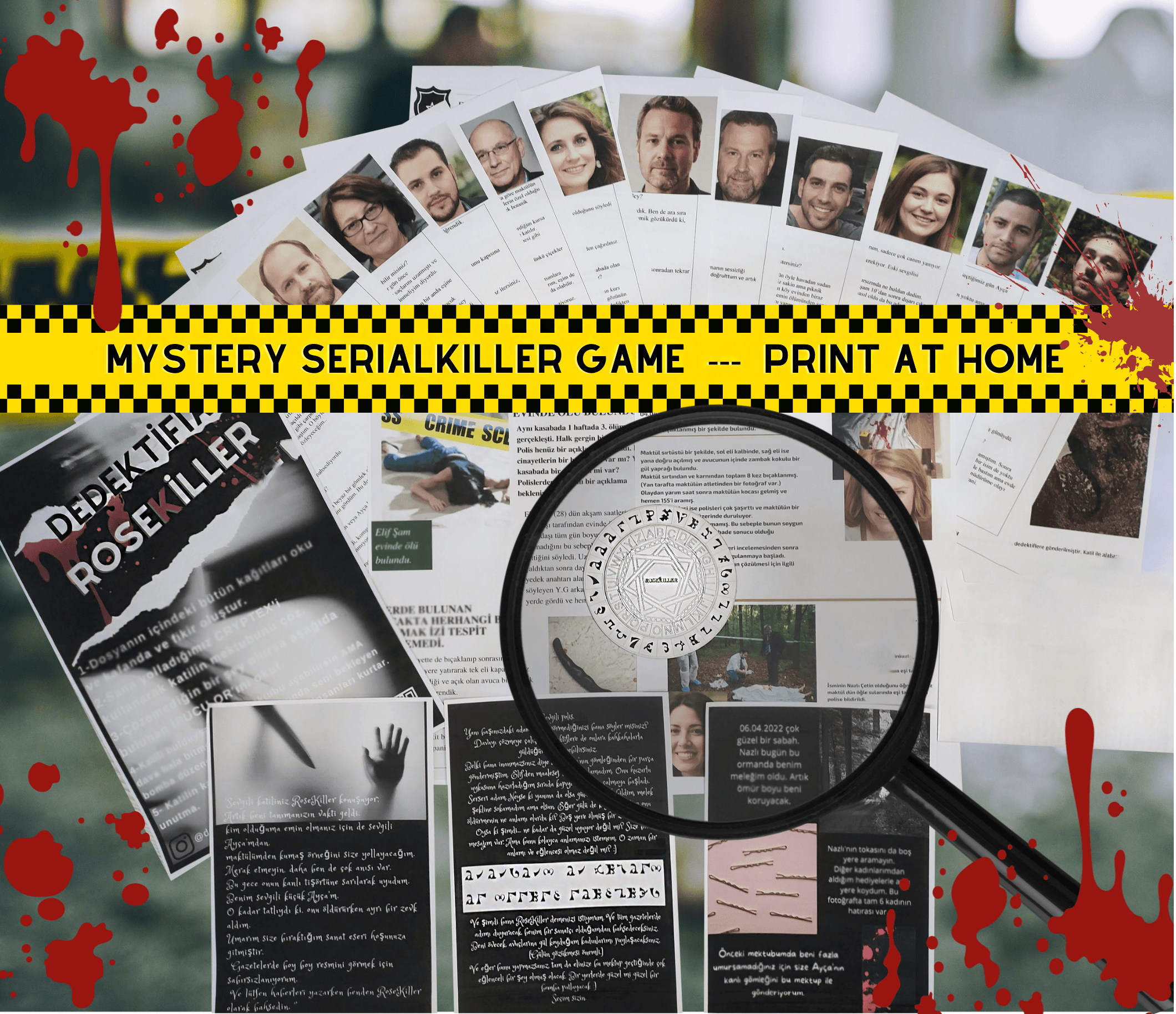 Printable Murder Mystery Game-SERIAL KILLER GAME- True Crime-Serial Killer Case-INSTANT DOWNLOAD -Unsolved Mystery Case File-Detective Game-Digital Case