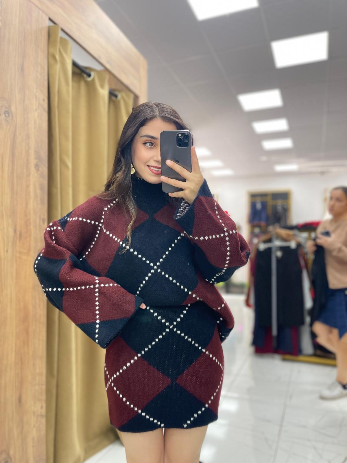 Kena Baklava Takım - Kiremit