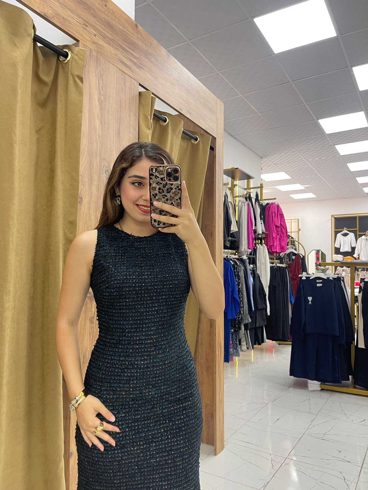 Kırçıllı Kumaş Elbise 