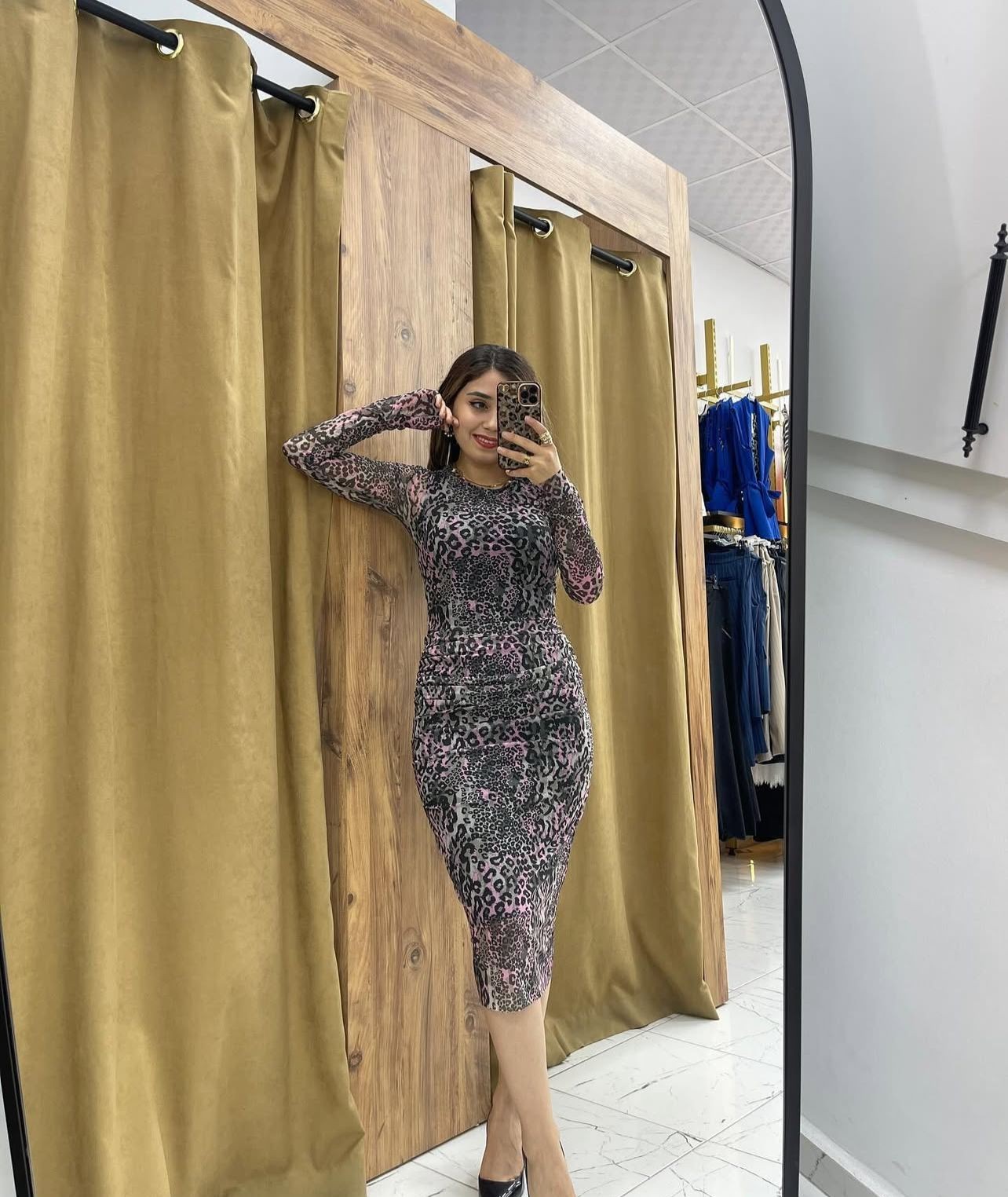 Luti Tül Elbise  - pembe leopar