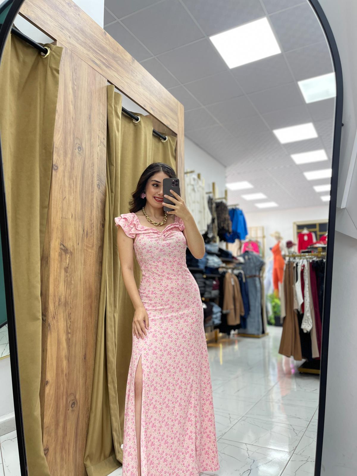 Elena Maxi Boy Elbise  - Pembe