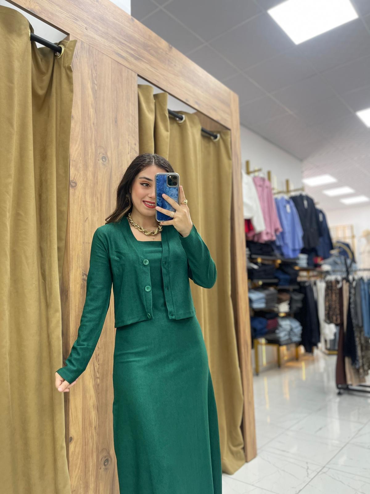 Chery Ceket Elbise - Yeşil