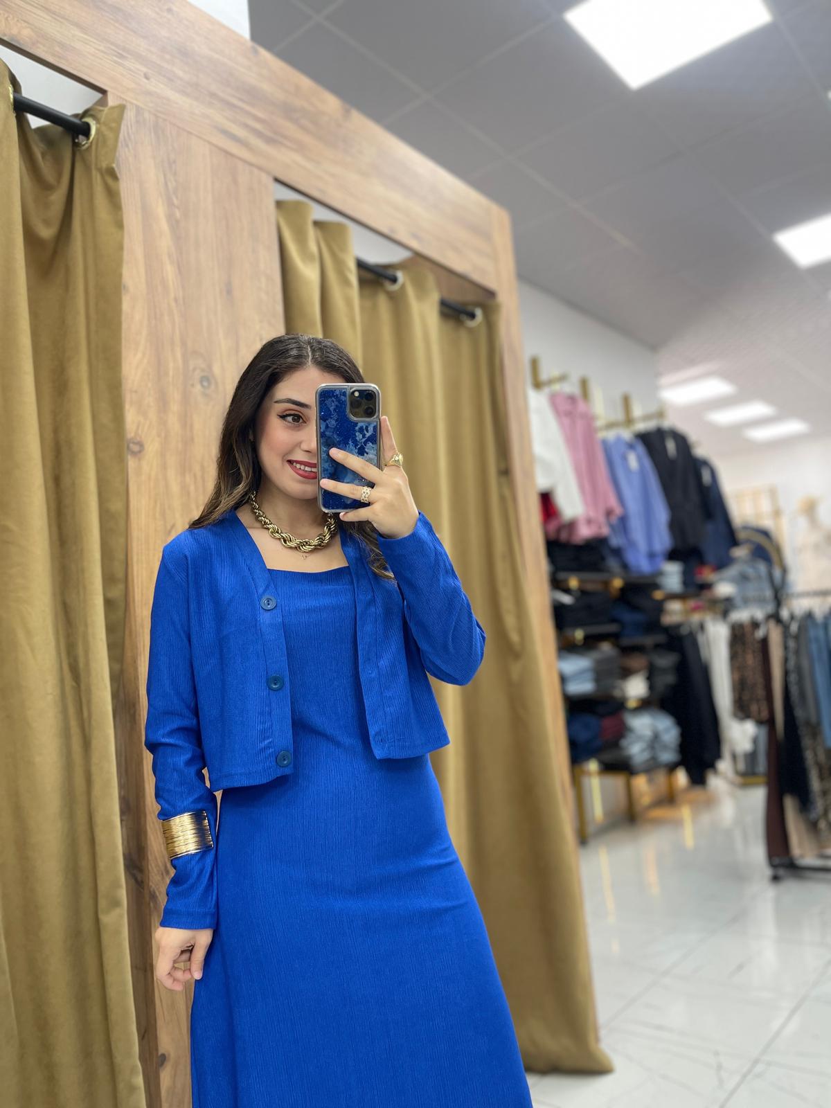 Chery Ceket Elbise - Mavi