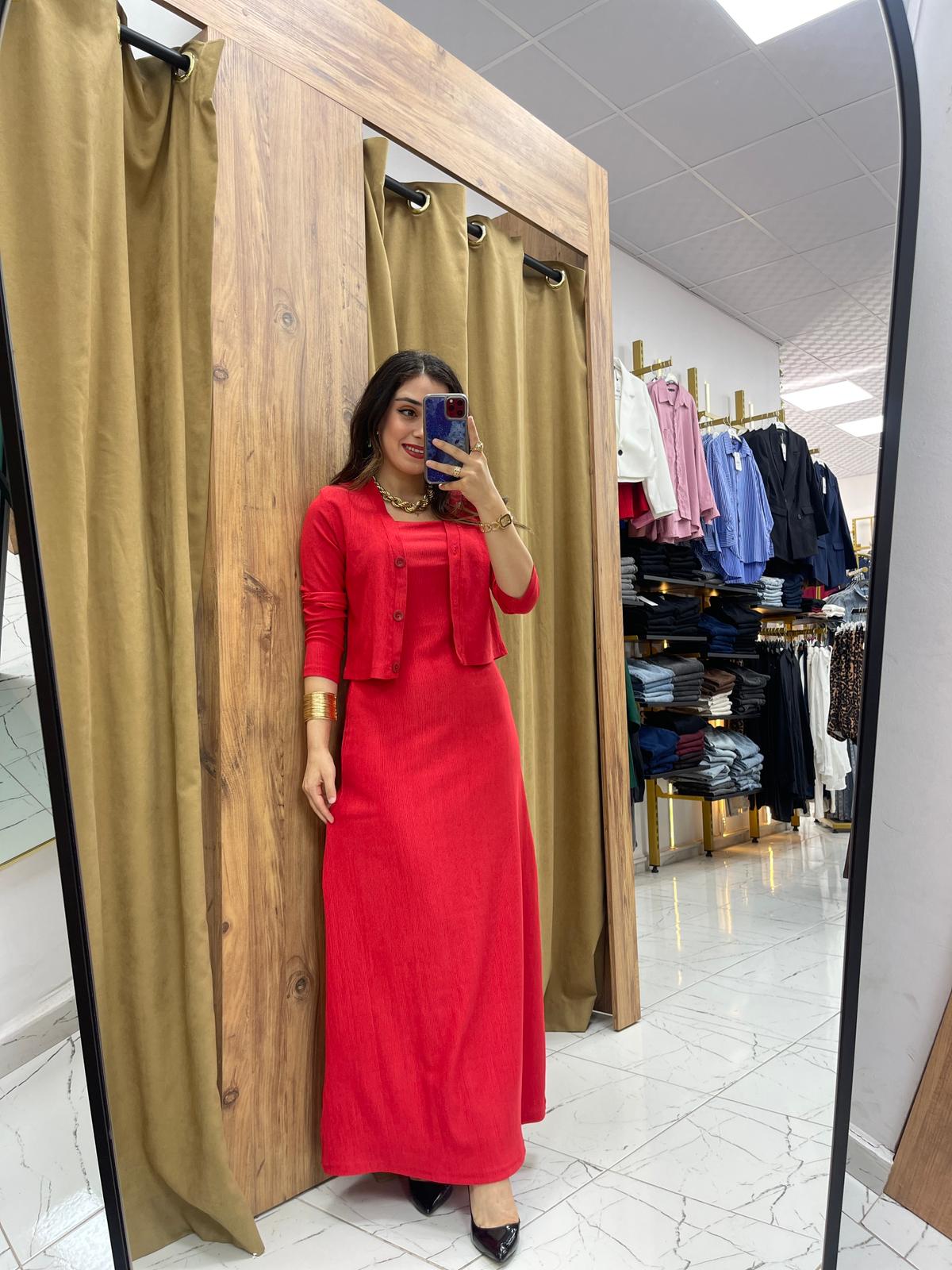 Chery Ceket Elbise - Kırmızı