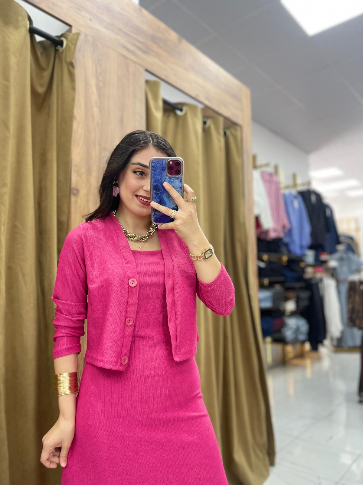 Chery Ceket Elbise - Pembe