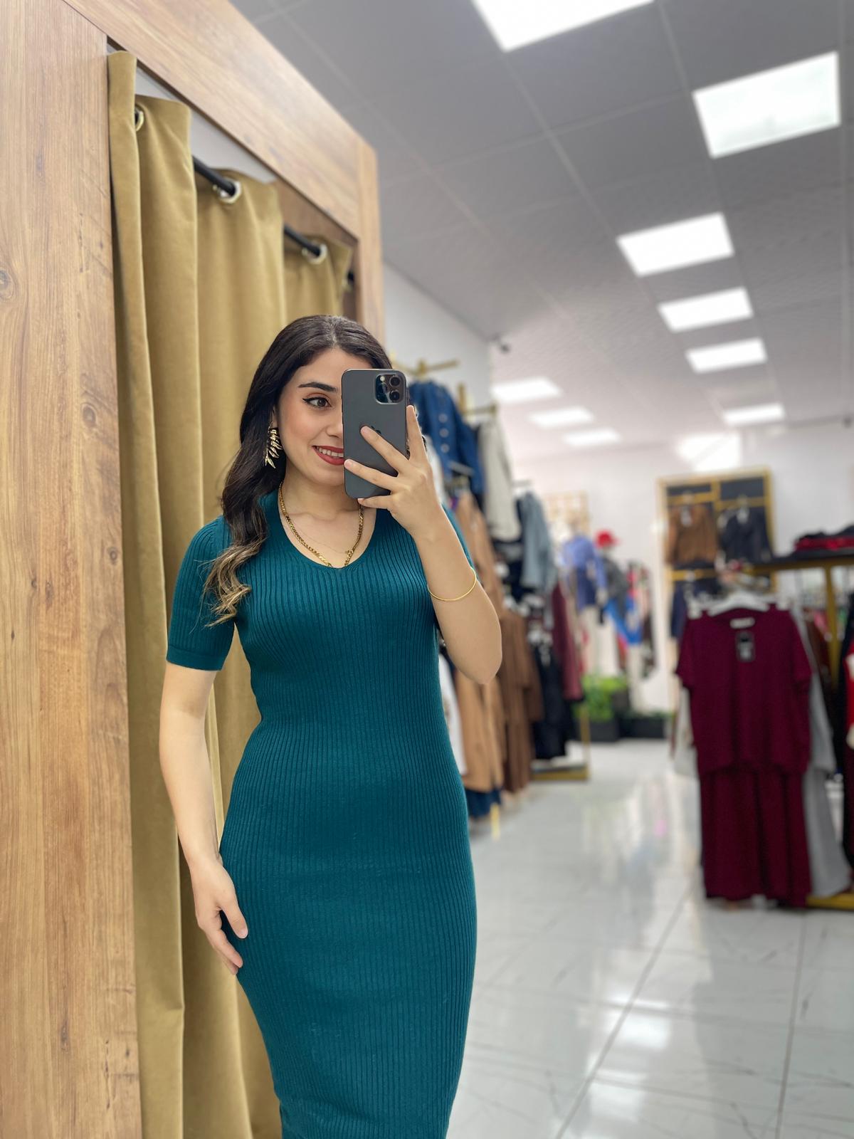 1 Alana 1 Bedava Rade Elbise  - Kök Yeşili