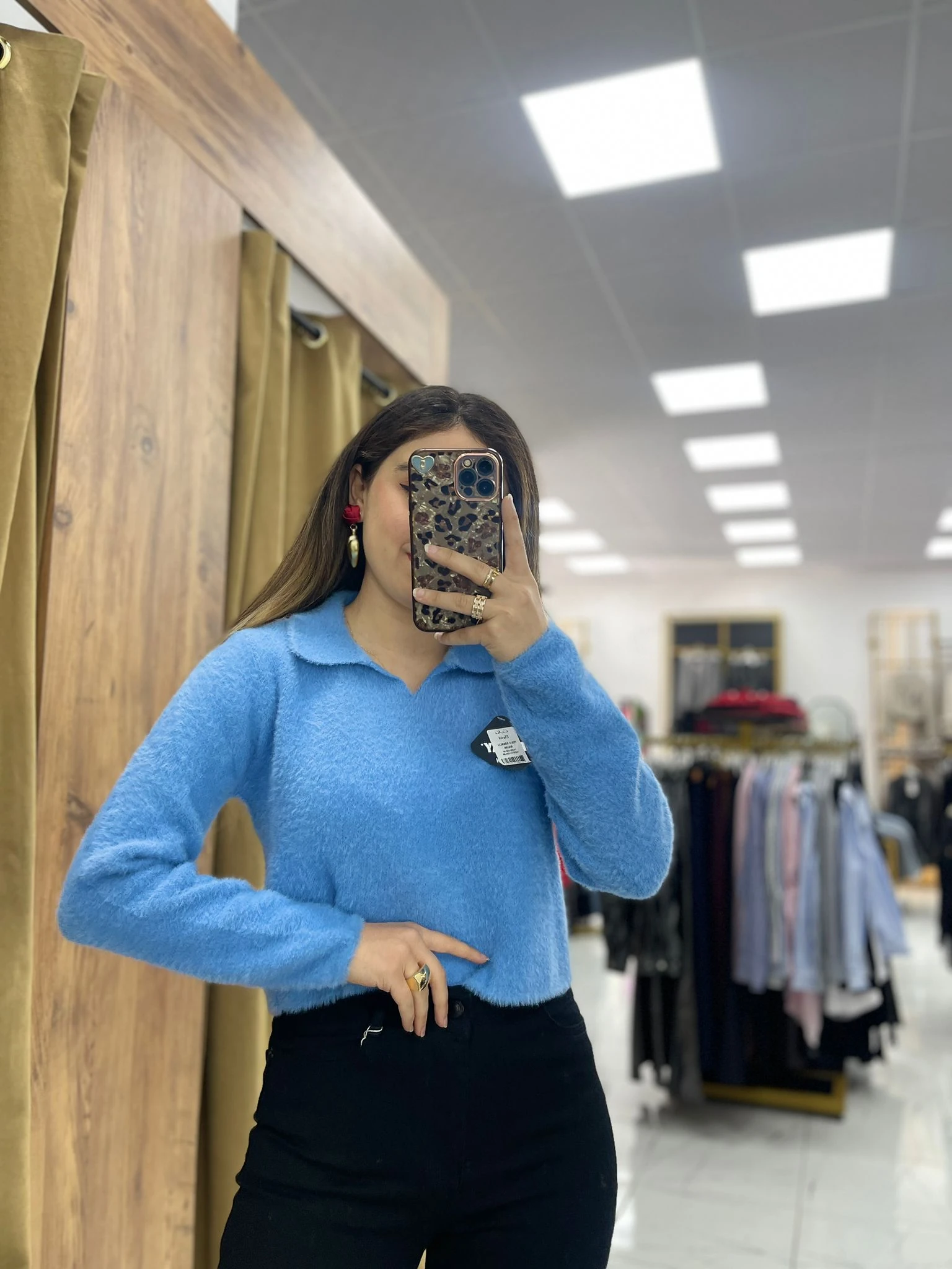 Polo Yaka Yumoş Kazak - Bebe Mavisi