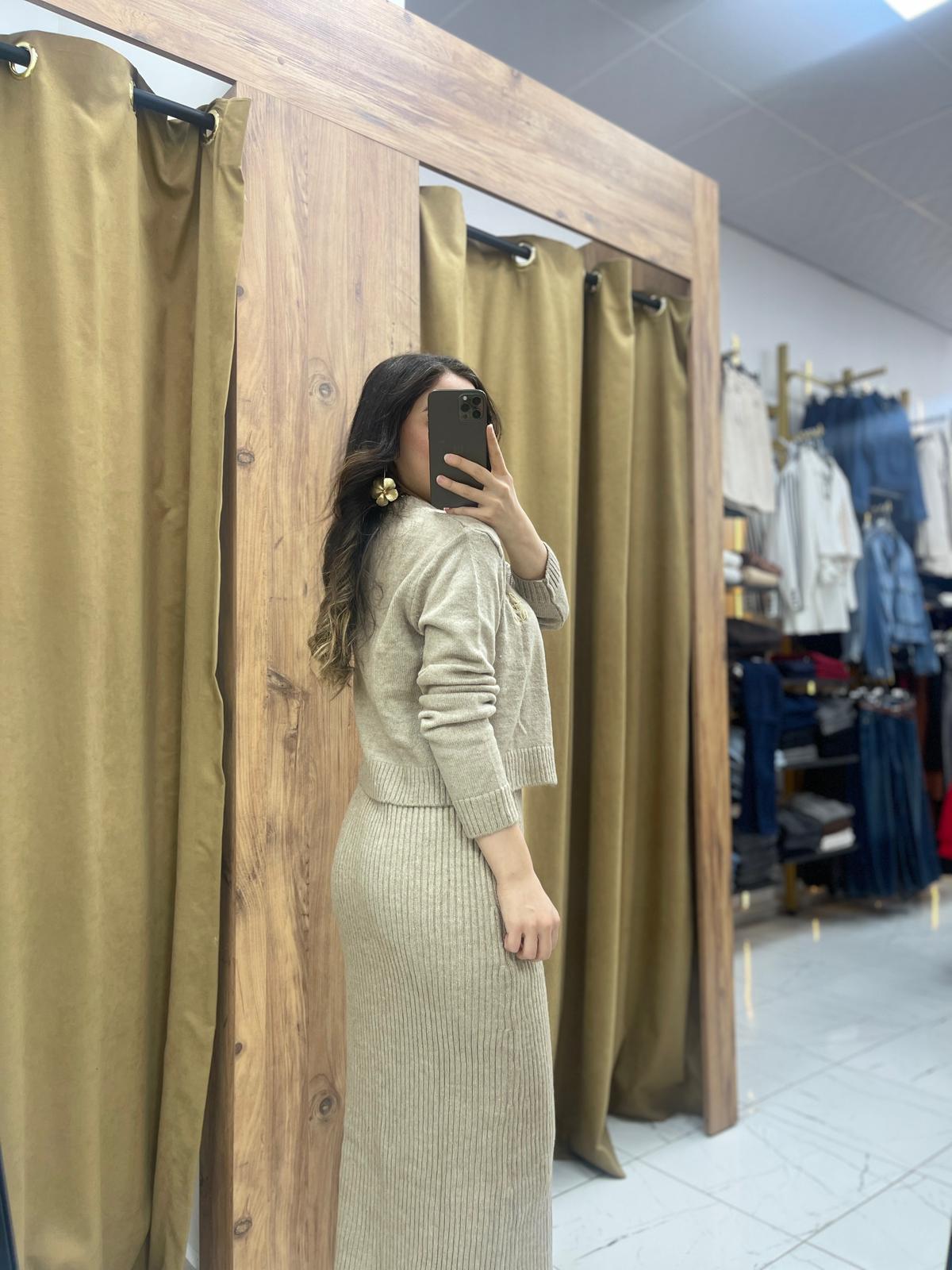 Axel Ceketli Elbise  - Vizon