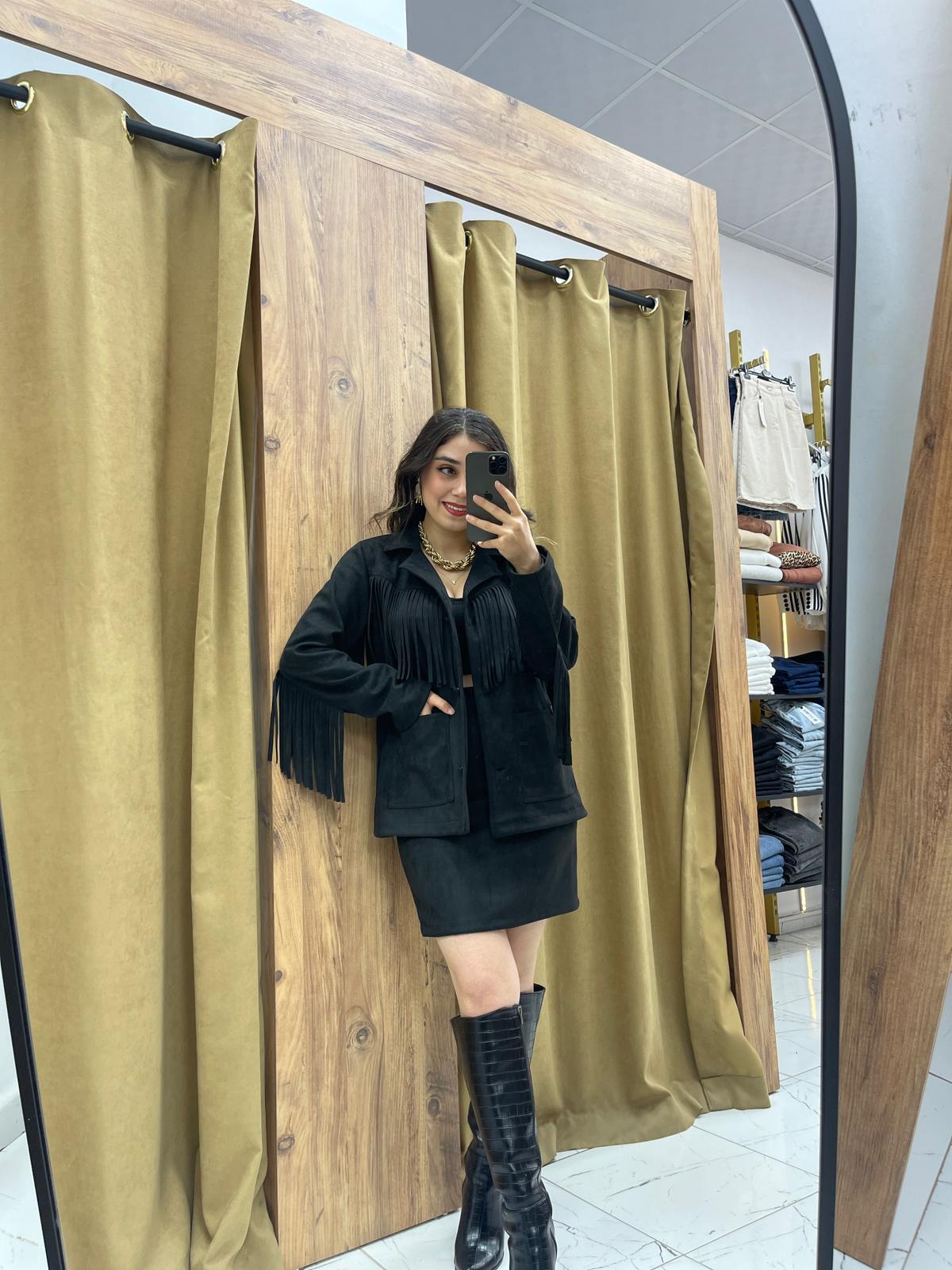 Desy  Süet Takım - Siyah