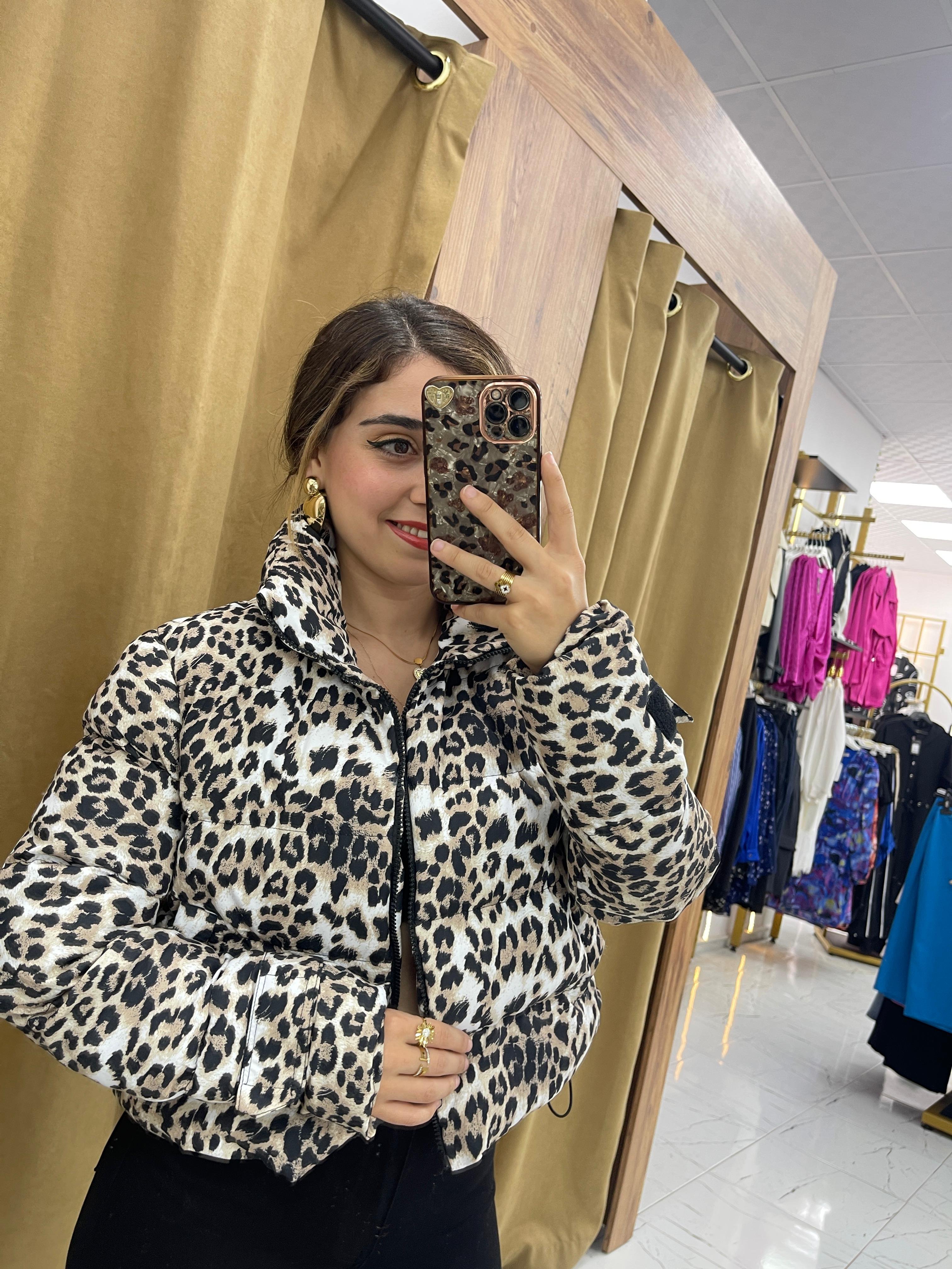 Leopar Şişme Mont