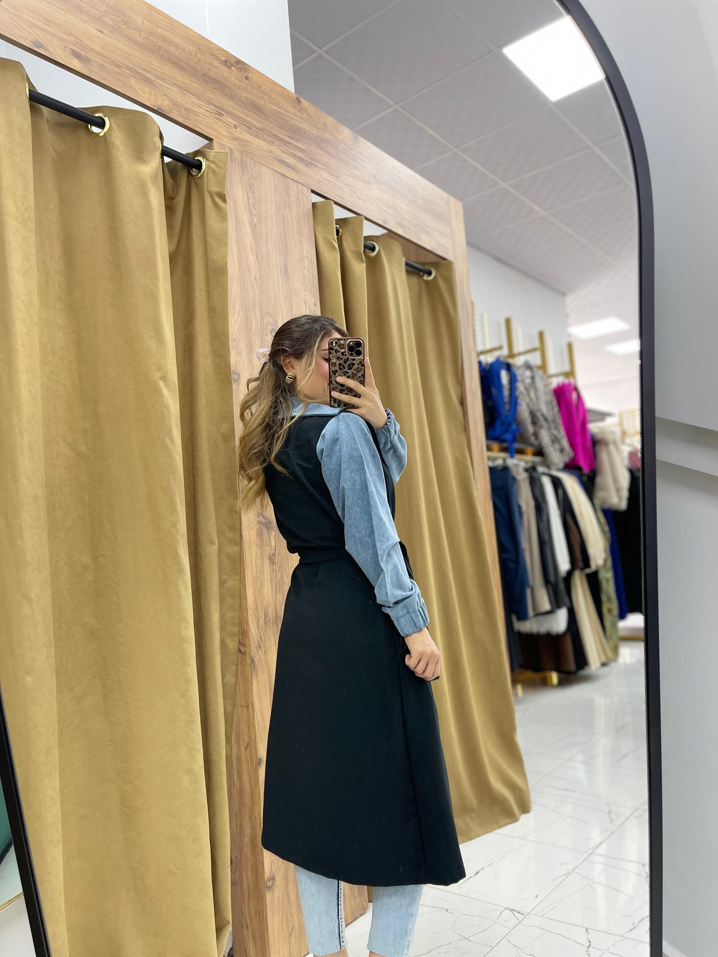 Jenni Kot Detaylı Trenç - Siyah
