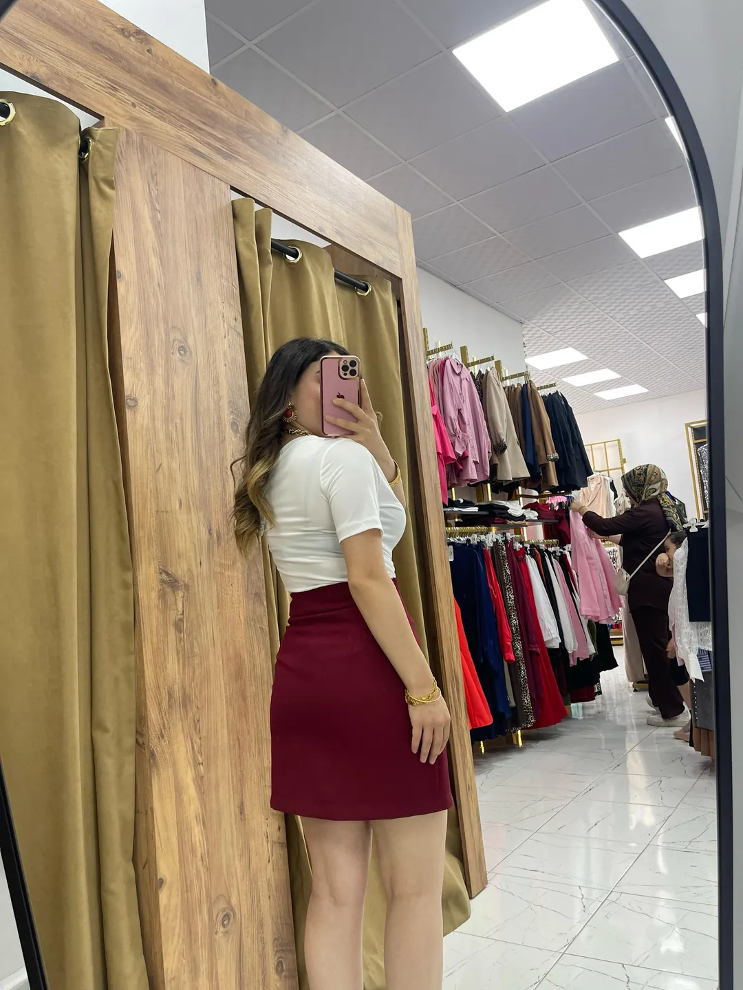 Romi  Şort Etek  - Bordo