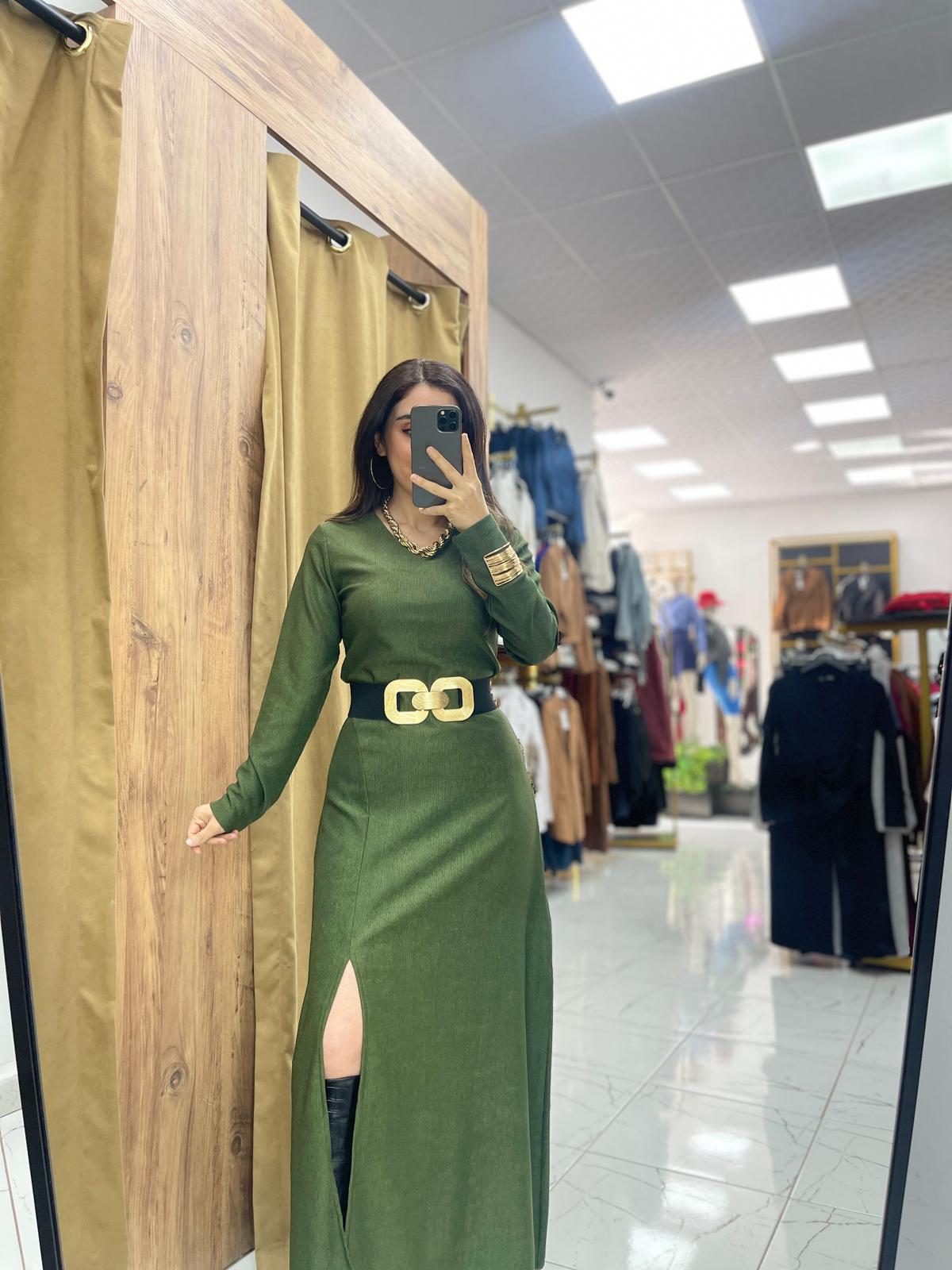 Leya Elbise - Yeşil