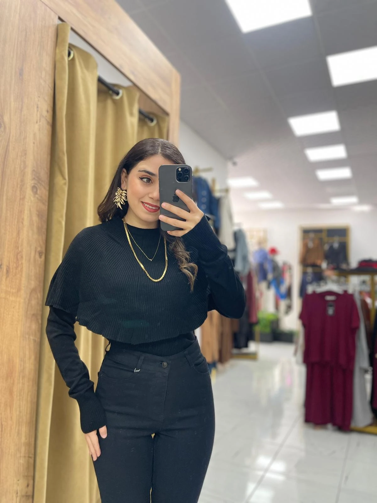 Pelerin Kazak  - Siyah