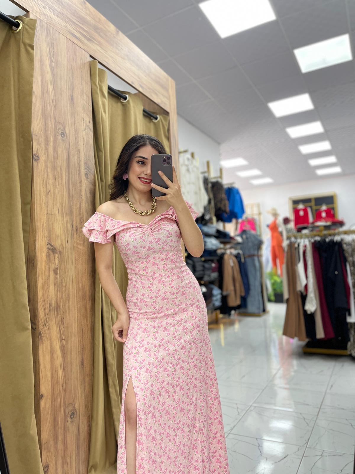 Elena Maxi Boy Elbise  - Pembe