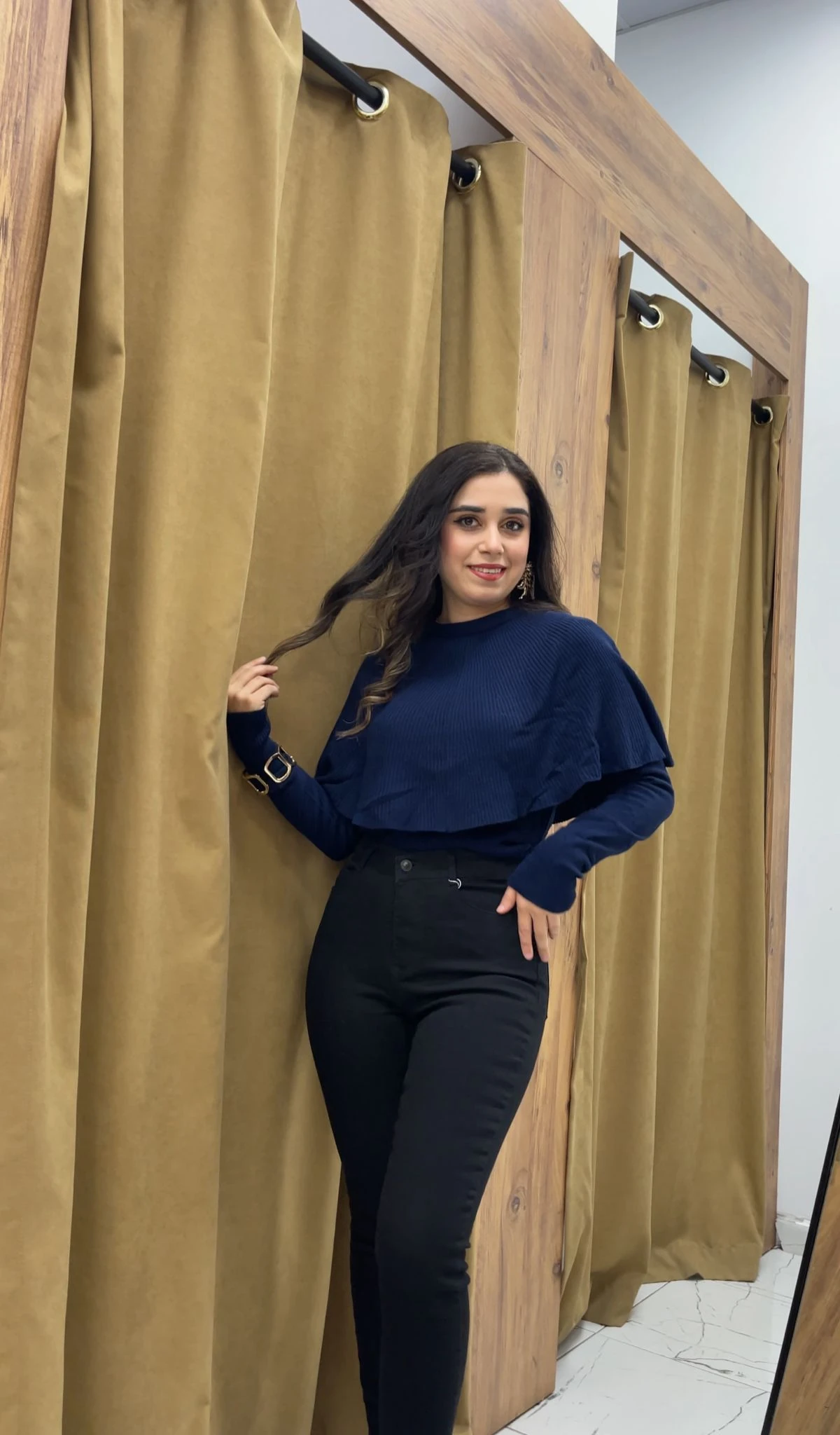 Pelerin Kazak  - Lacivert