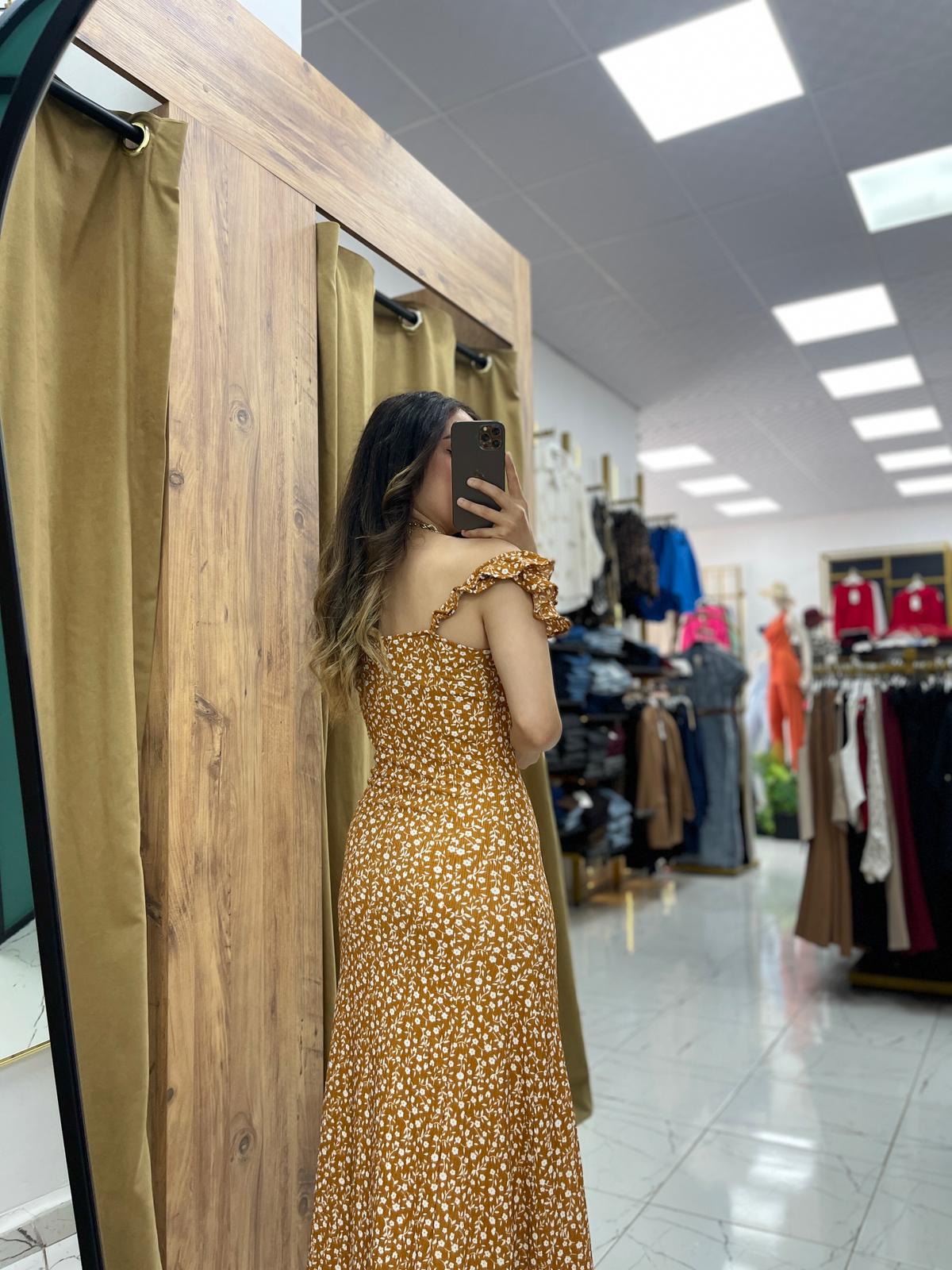 Elena Maxi Boy Elbise  - Kiremit