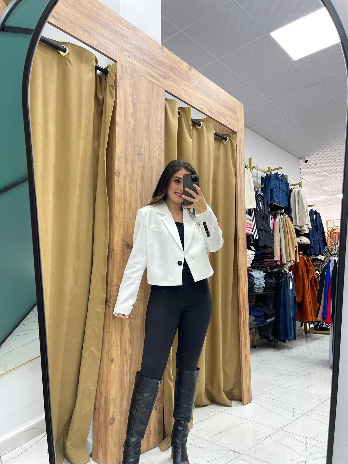 Yezdan Ceket  - Beyaz