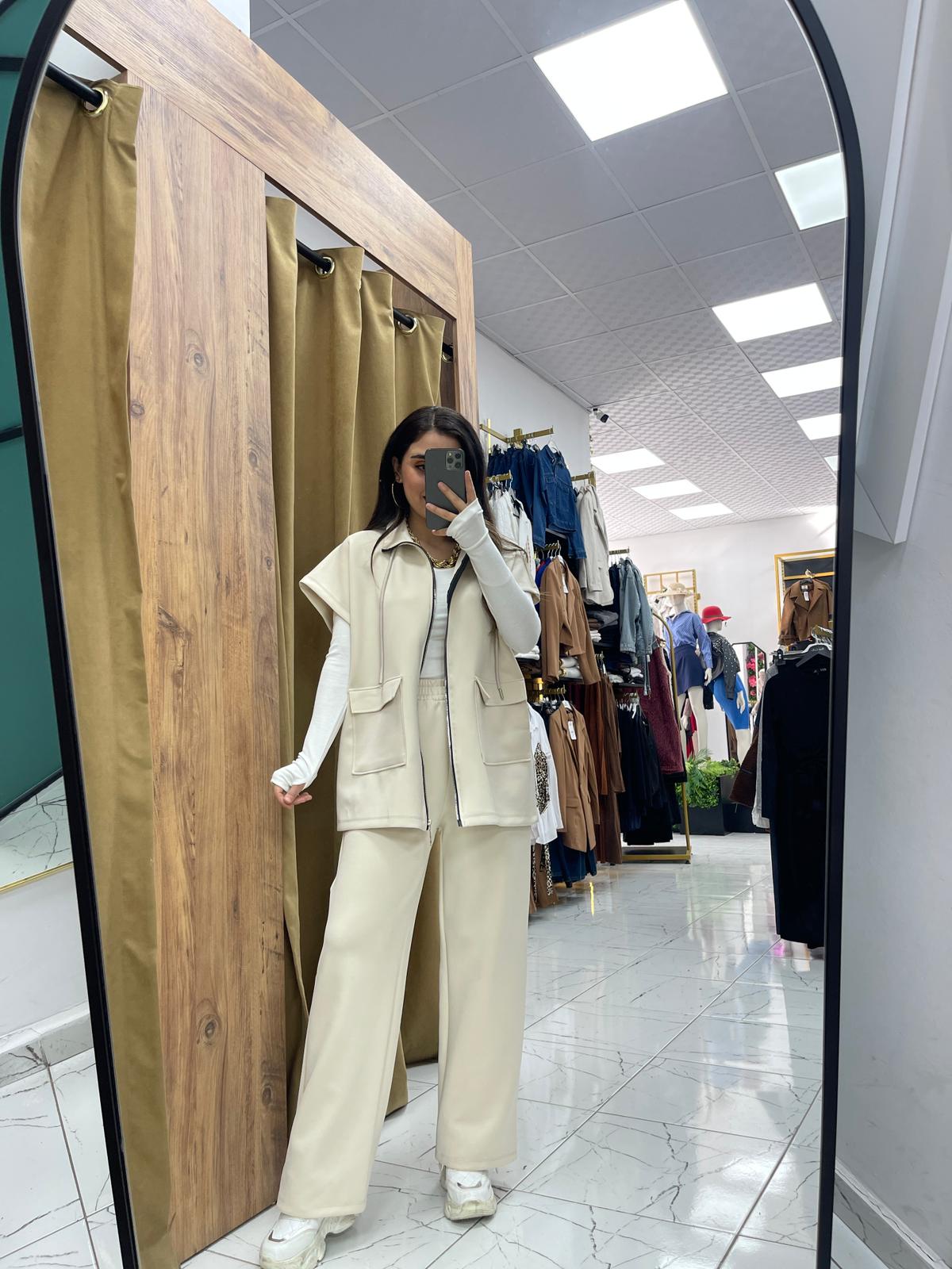 Scuba Spor İkili Takım - Krem