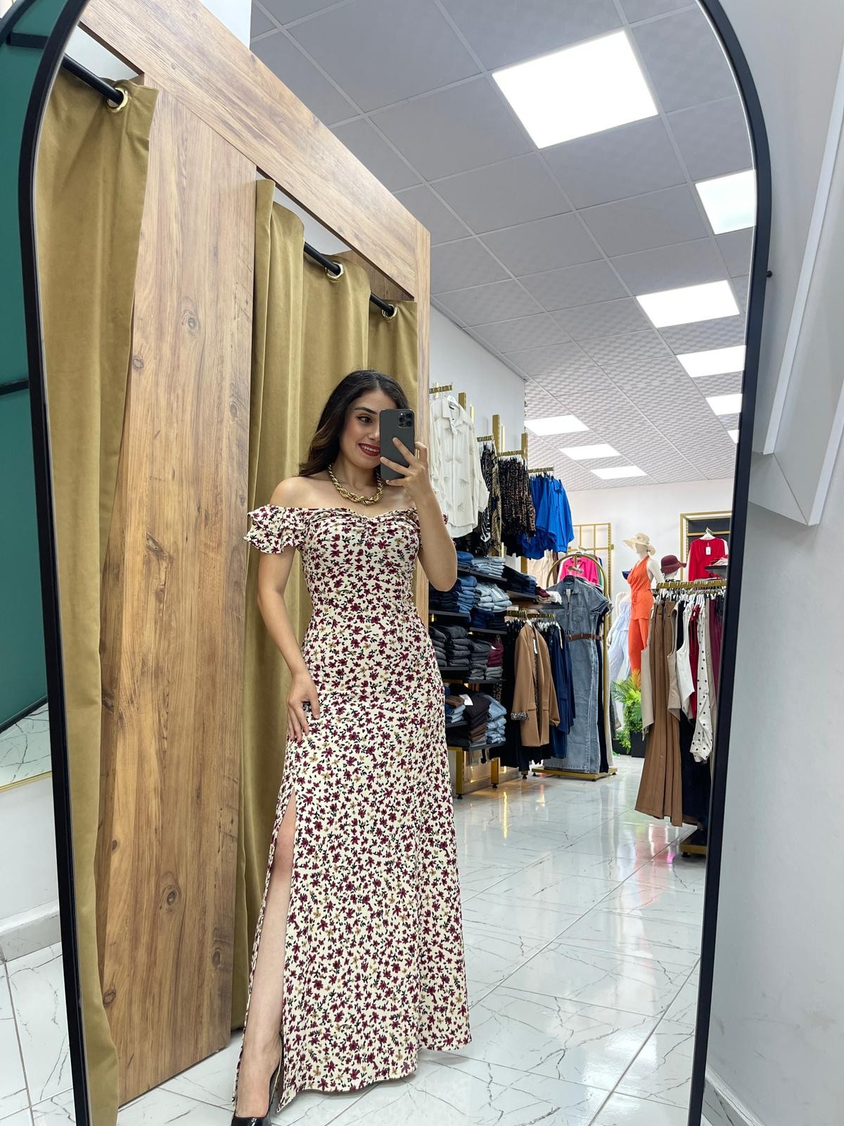 Elena Maxi Boy Elbise  - Beyaz