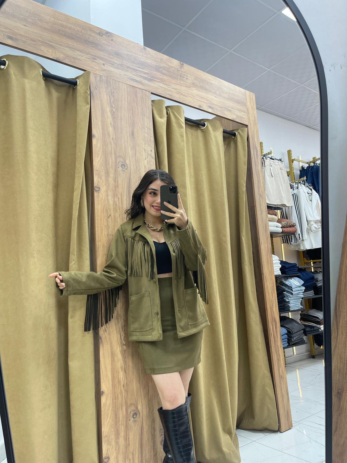 Desy  Süet Takım - Yeşil