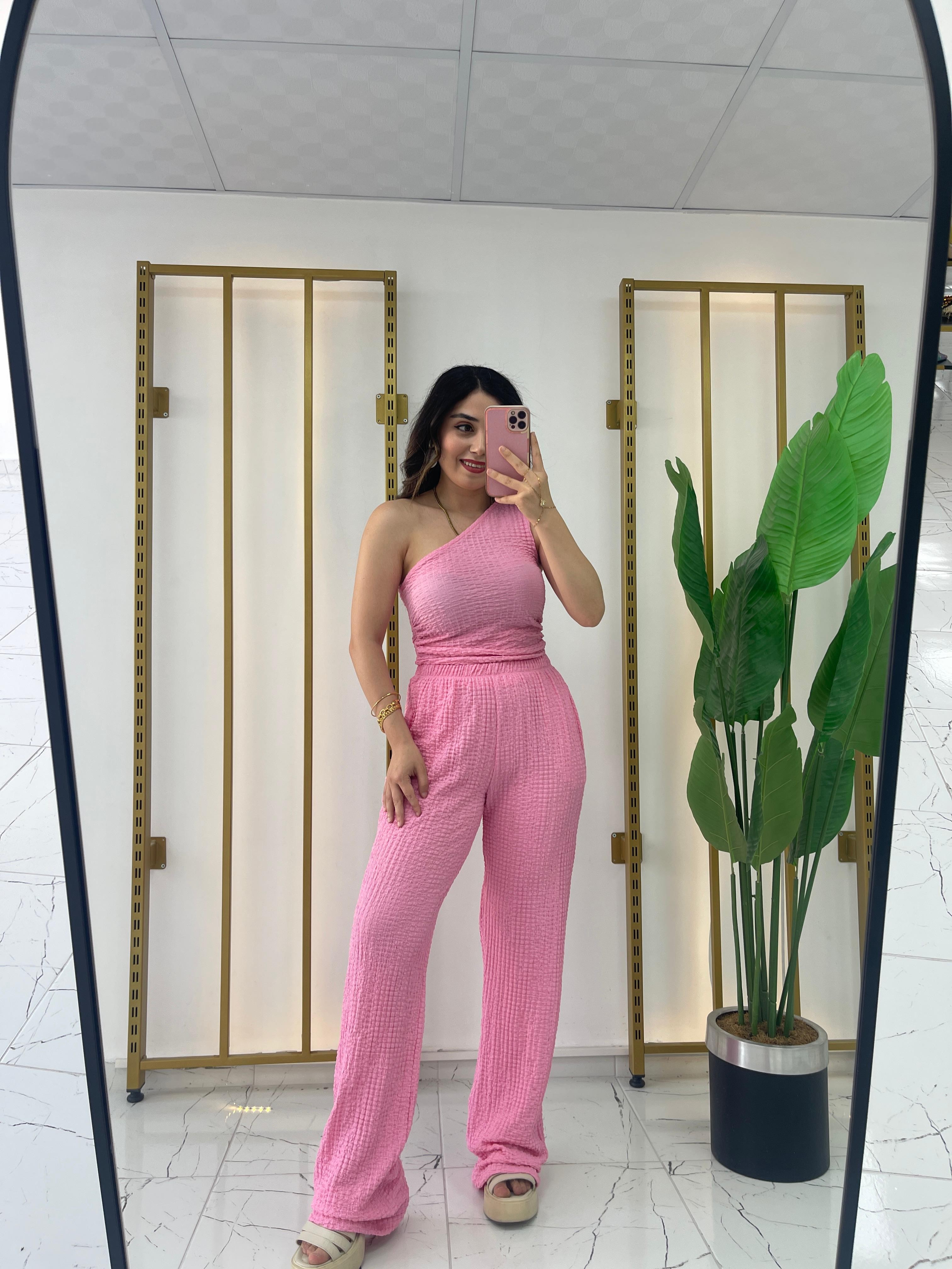 Lesi Gofre Takım - Pembe