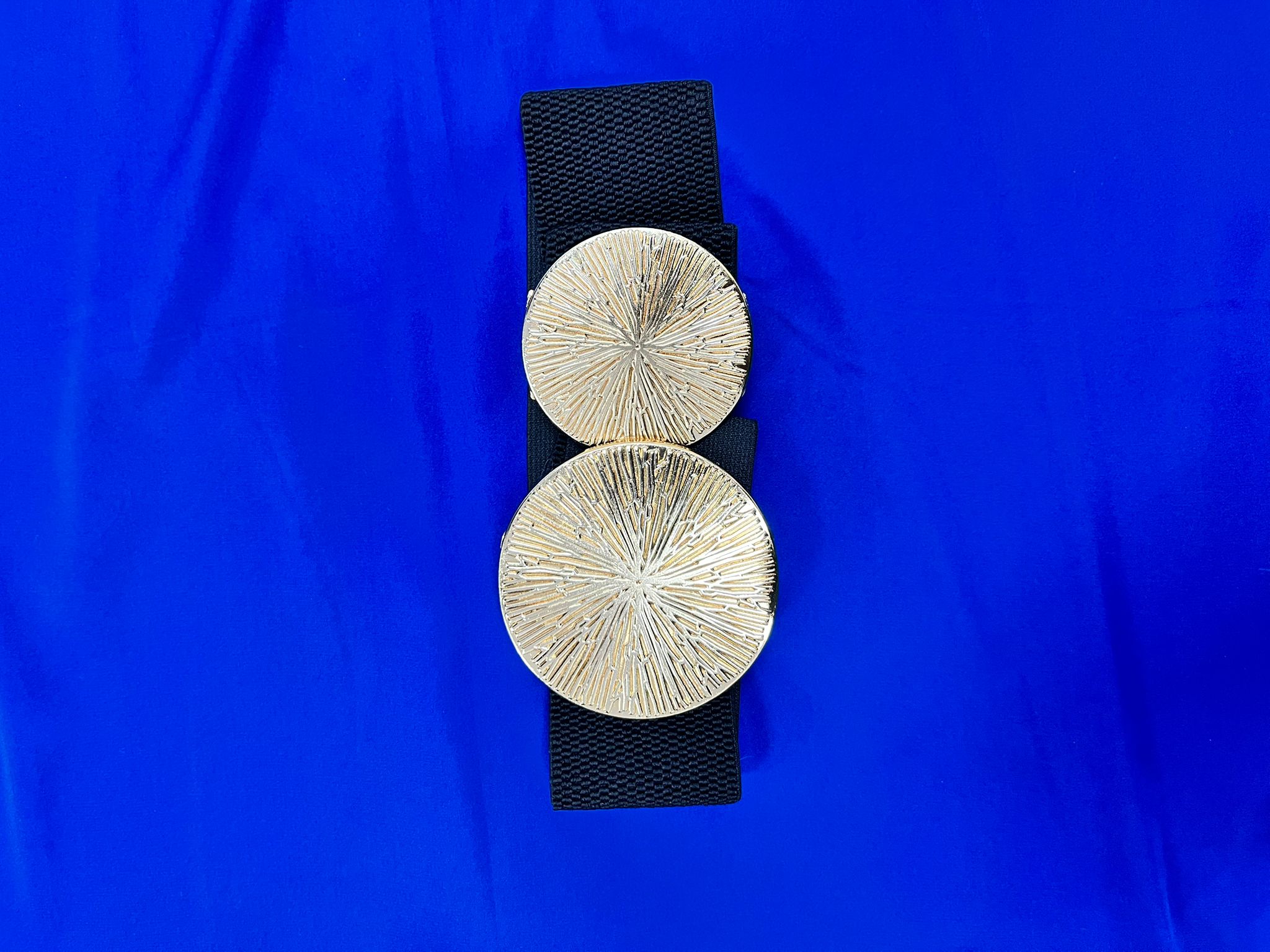 Lastikli Yuvarlak Kemer  - Siyah