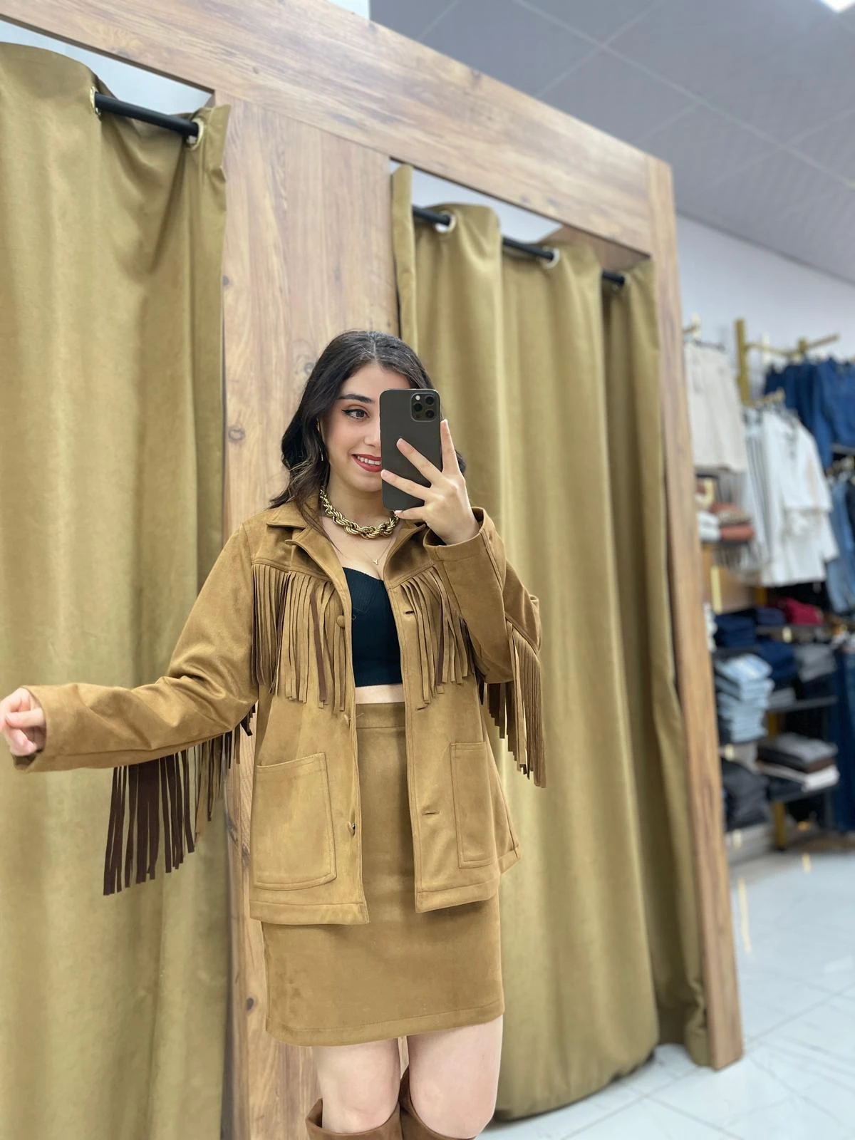 Desy  Süet Takım - Kahverengi