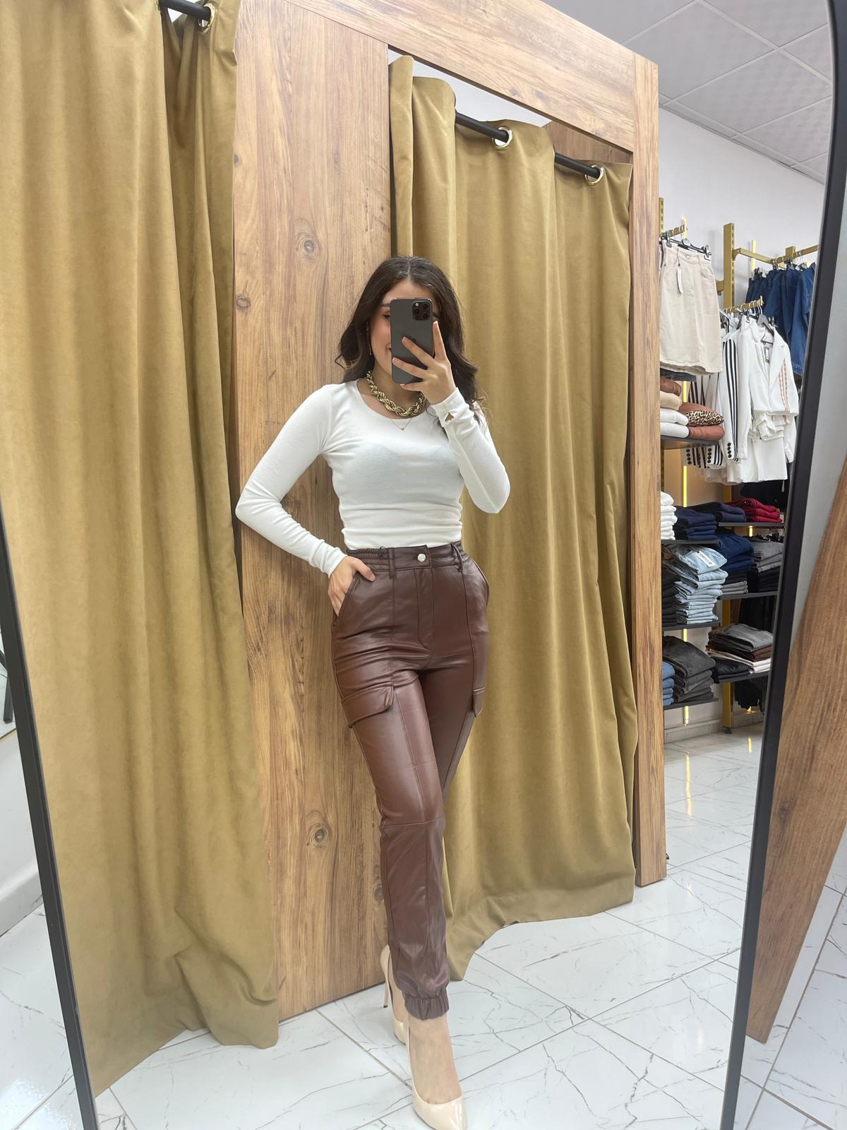 Avas Deri Pantolon  - Kahverengi