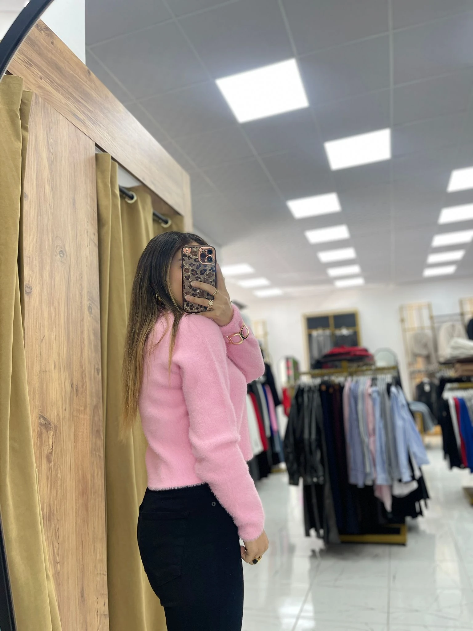 Polo Yaka Yumoş Kazak - Pembe