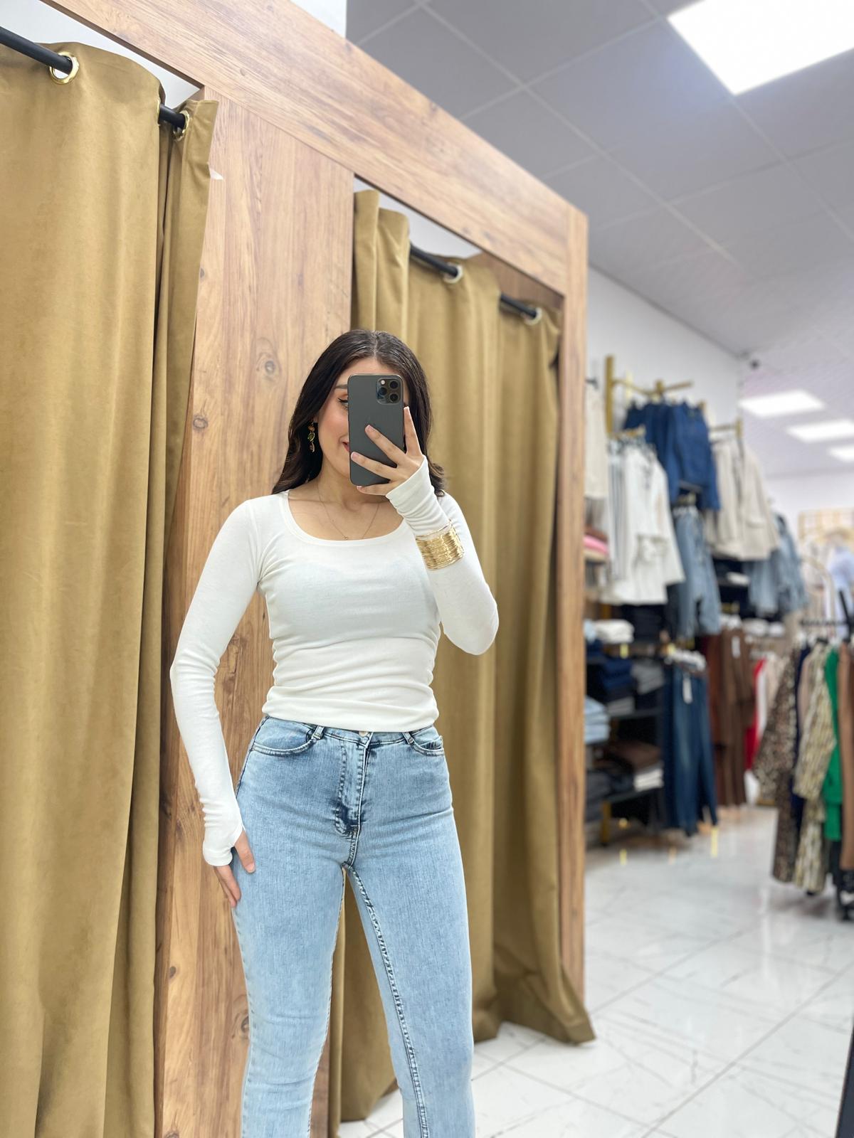 Suen Likralı Dar Paça Kot Pantolon - Buz Mavi