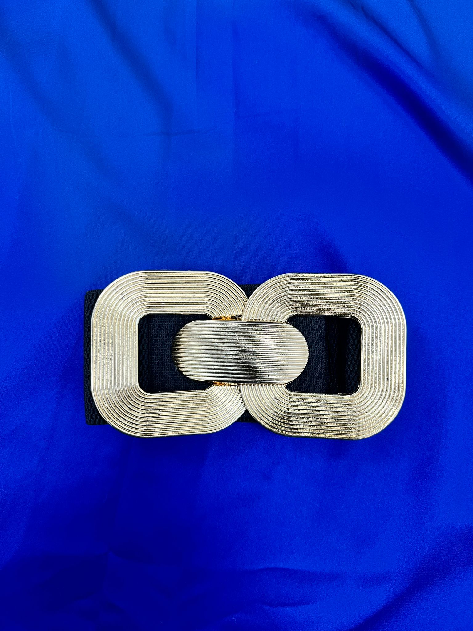 Lastikli Kare Kemer  - Siyah