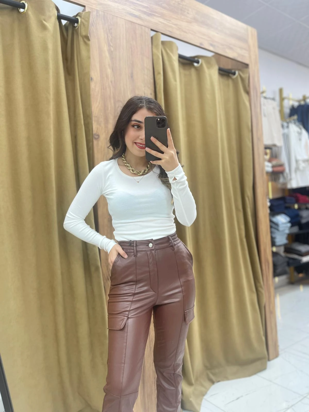 Avas Deri Pantolon  - Kahverengi