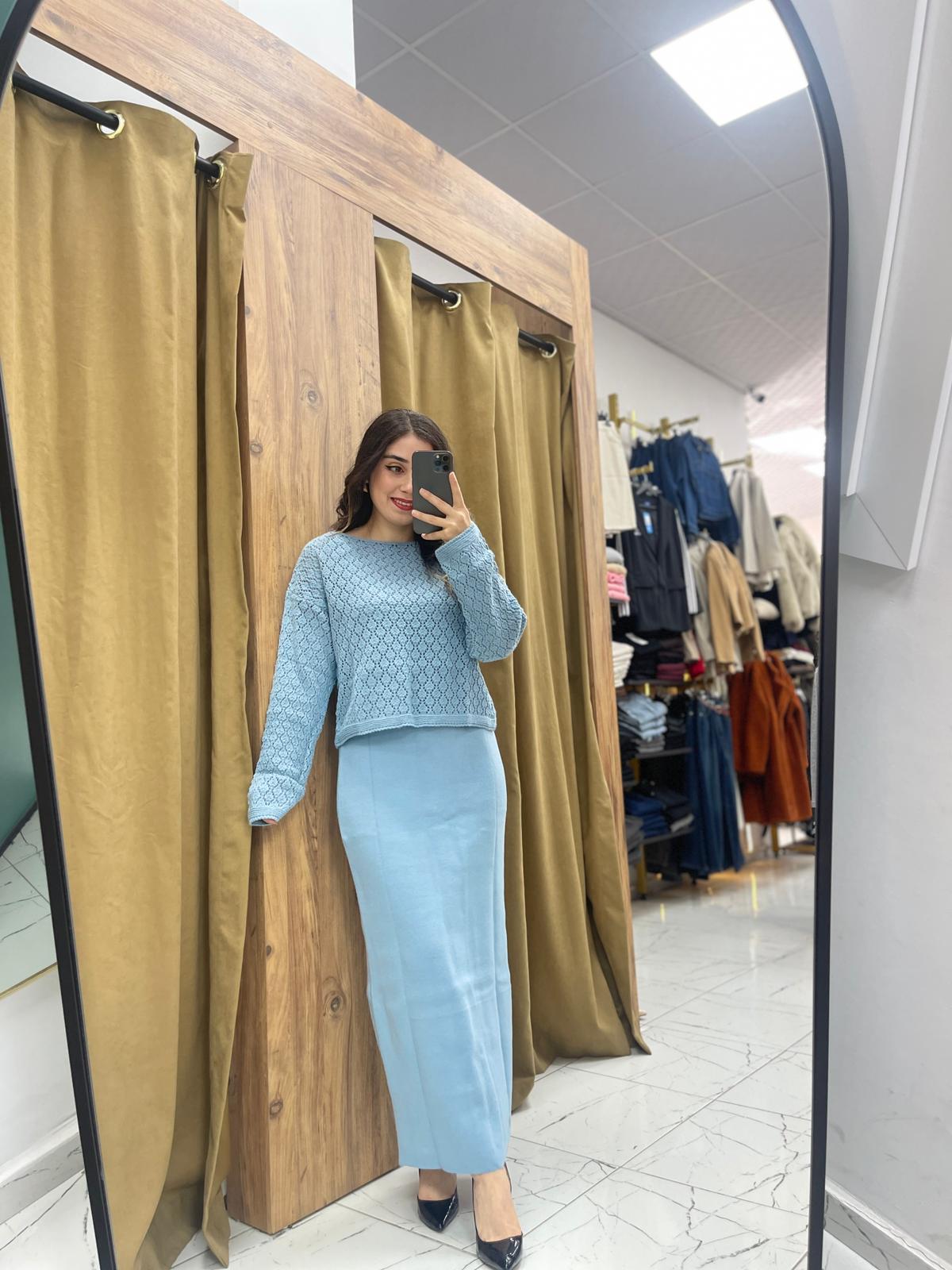 Arya Elbise - Buz Mavi